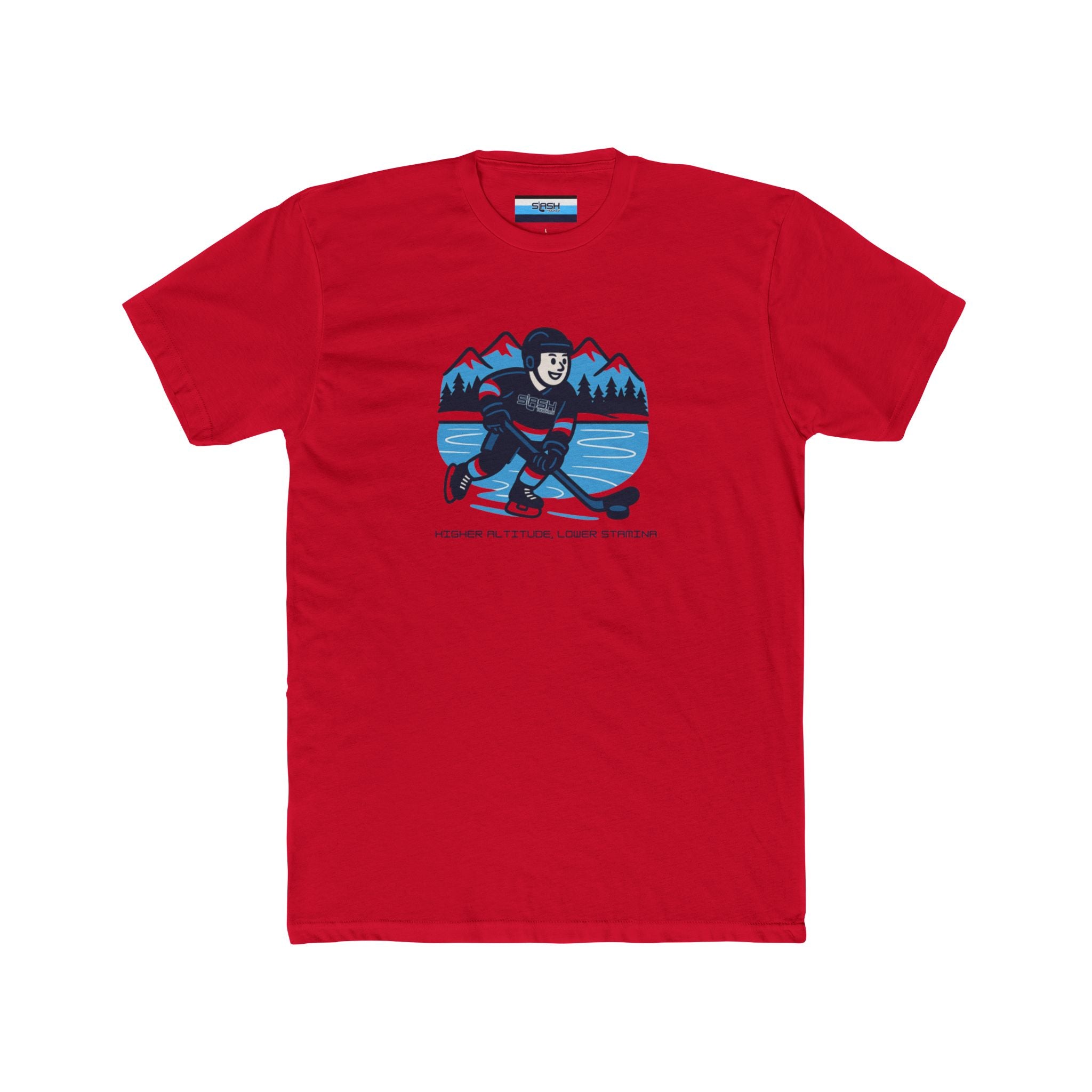 Front view of Colorado Tee hockey t-shirt by Slash Hockey