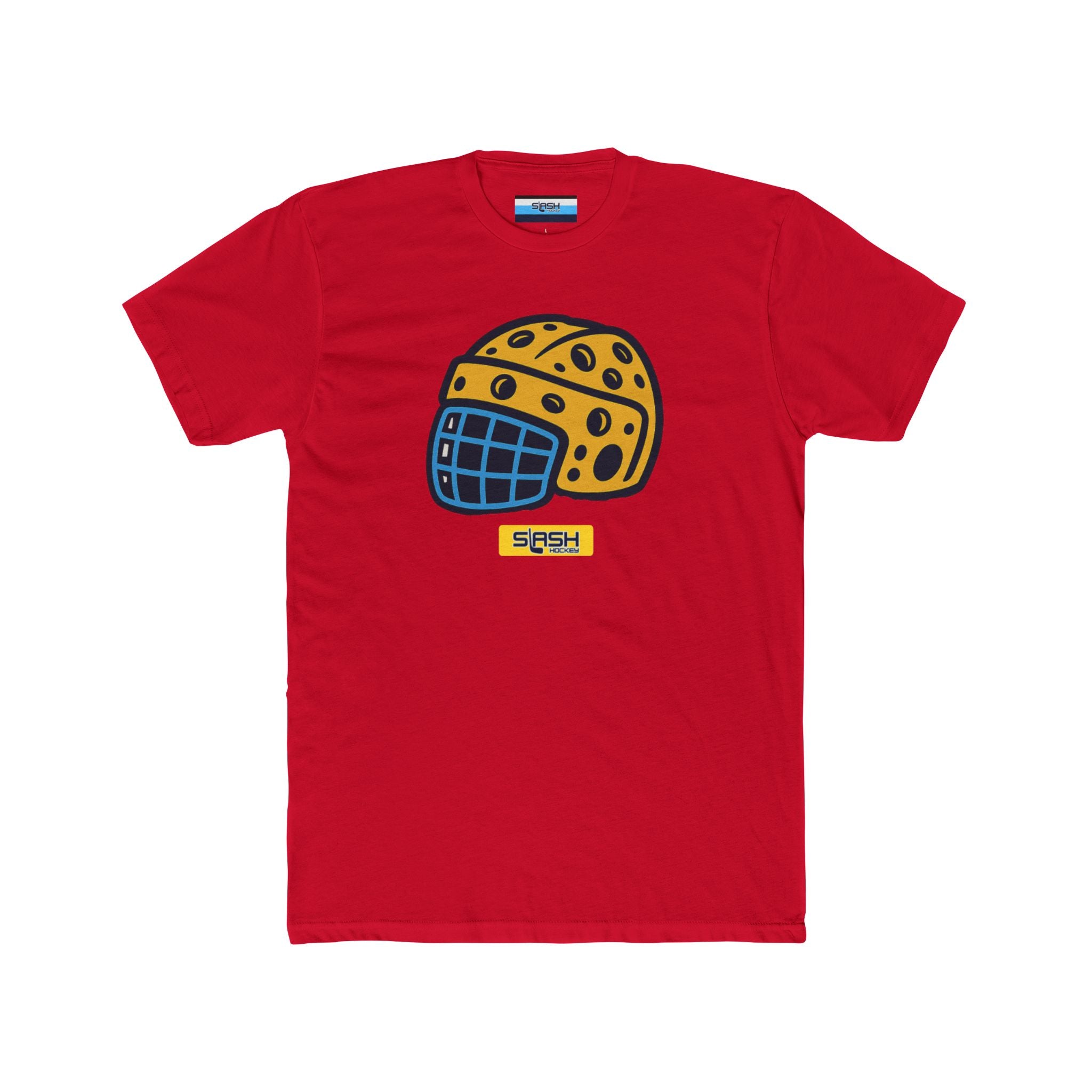 Front view of Wisconsin Tee hockey t-shirt by Slash Hockey