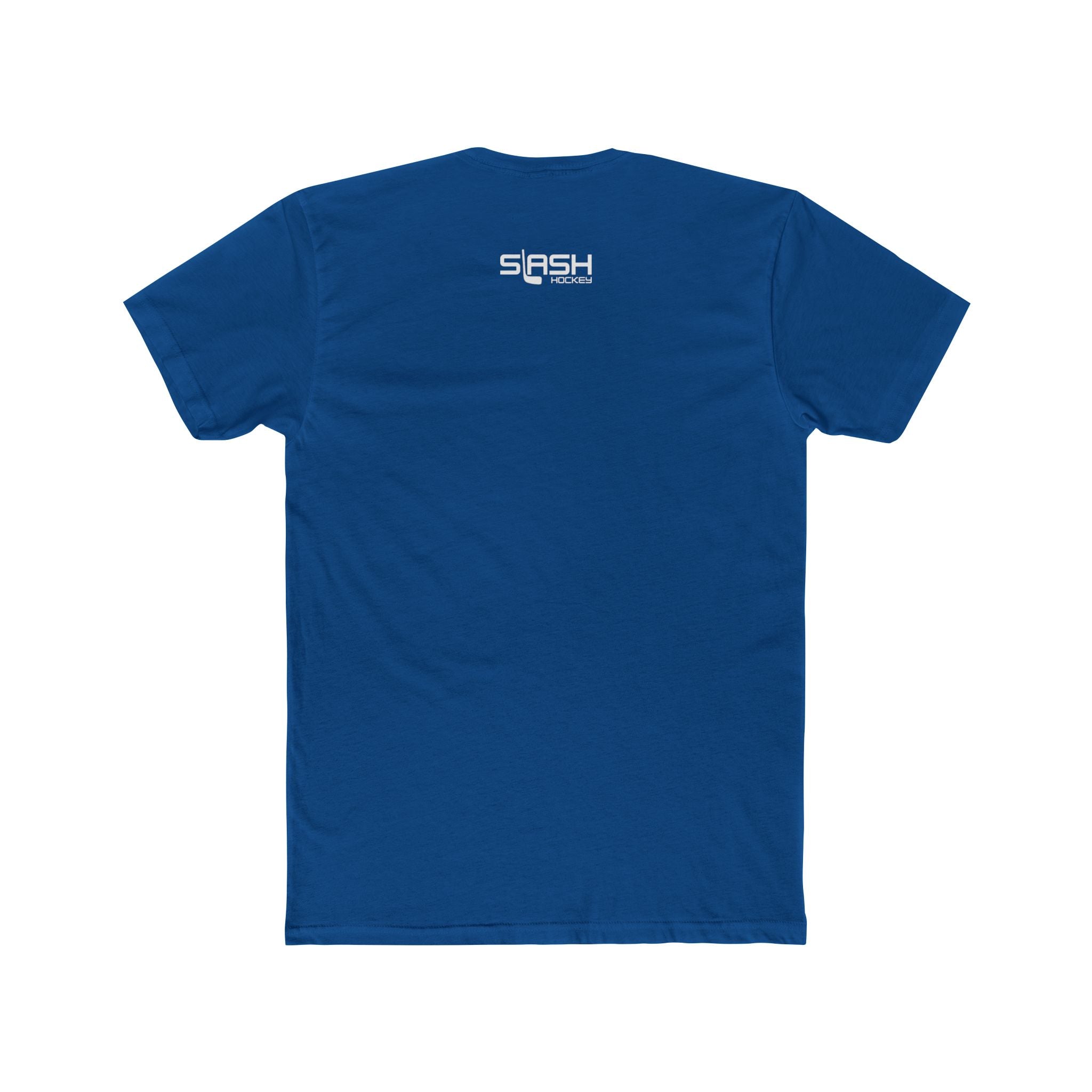 “Draft Bust Legend hockey t-shirt — back view, solid color with no design, classic athletic fit.”