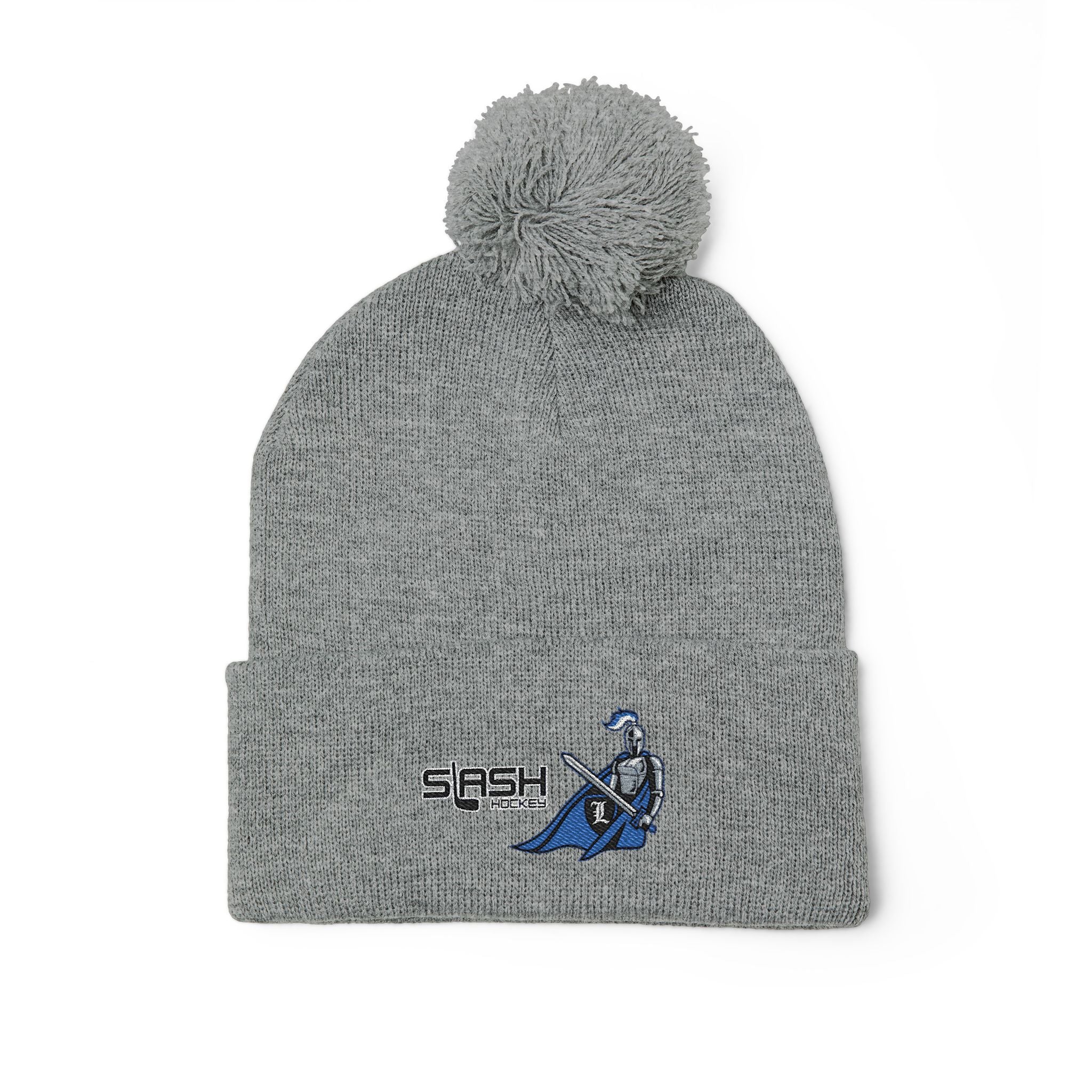 Livonia Hockey Association girls knit beanie with embroidered team logo on front. Warm, soft winter hat perfect for players, parents, and fans.
