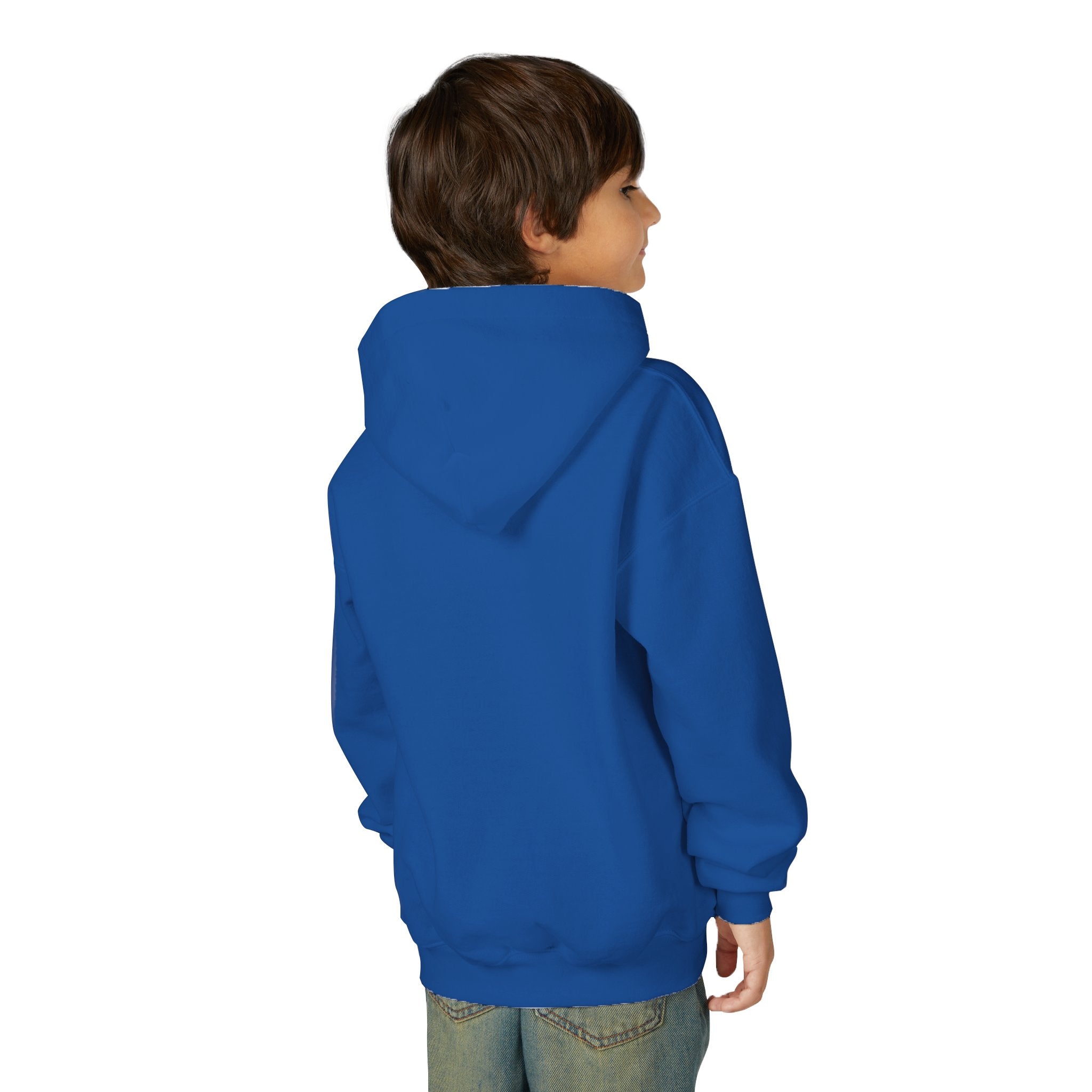 LHA Youth Hockey Hoodie lifestyle photo — young player wearing Livonia Hockey Association hoodie in team colors, cozy fit for rink or everyday wear.