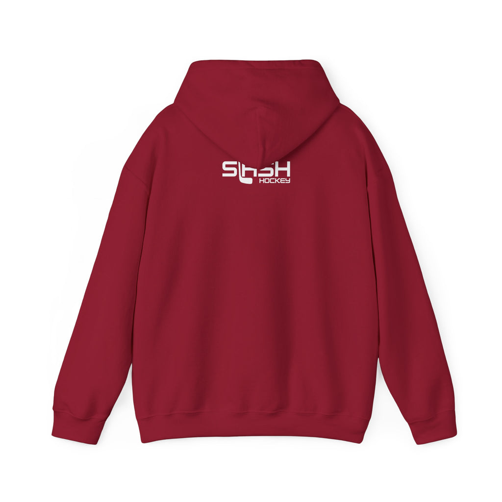 Back view of the Vintage Future Pro USA Hoodie showing a plain, graphic-free back, displayed flat for product detail.