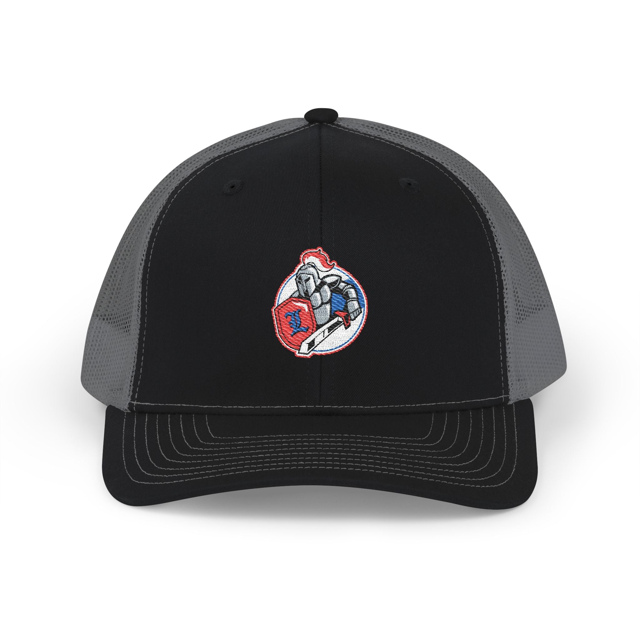Front view of the LHA Snapback Cap in multiple colors, featuring the bold Livonia Hockey Association logo embroidered on the structured front panel. Flat bill and classic snapback closure.