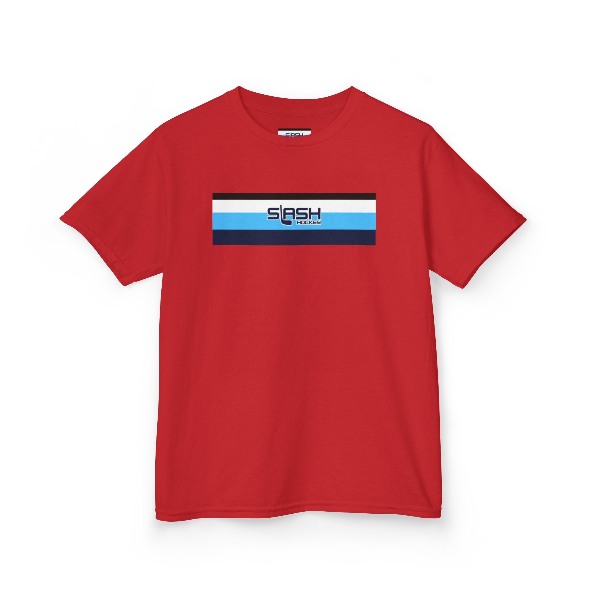Front view of Slash Hockey Youth Tee hockey t-shirt by Slash Hockey
