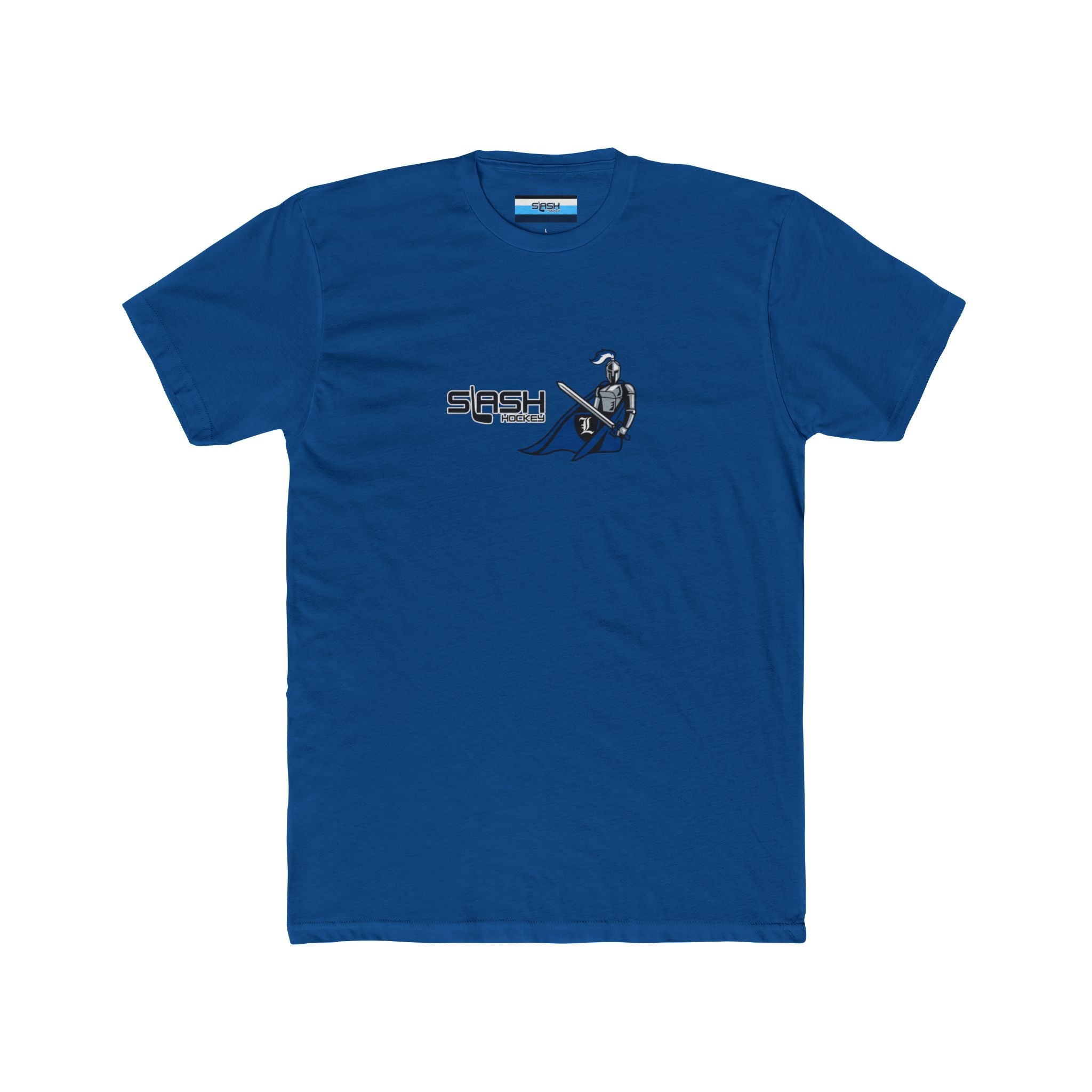Front view of Livonia Hockey Association adult t-shirt, featuring bold hockey logo design. Perfect for fans, players, and parents to show team pride.