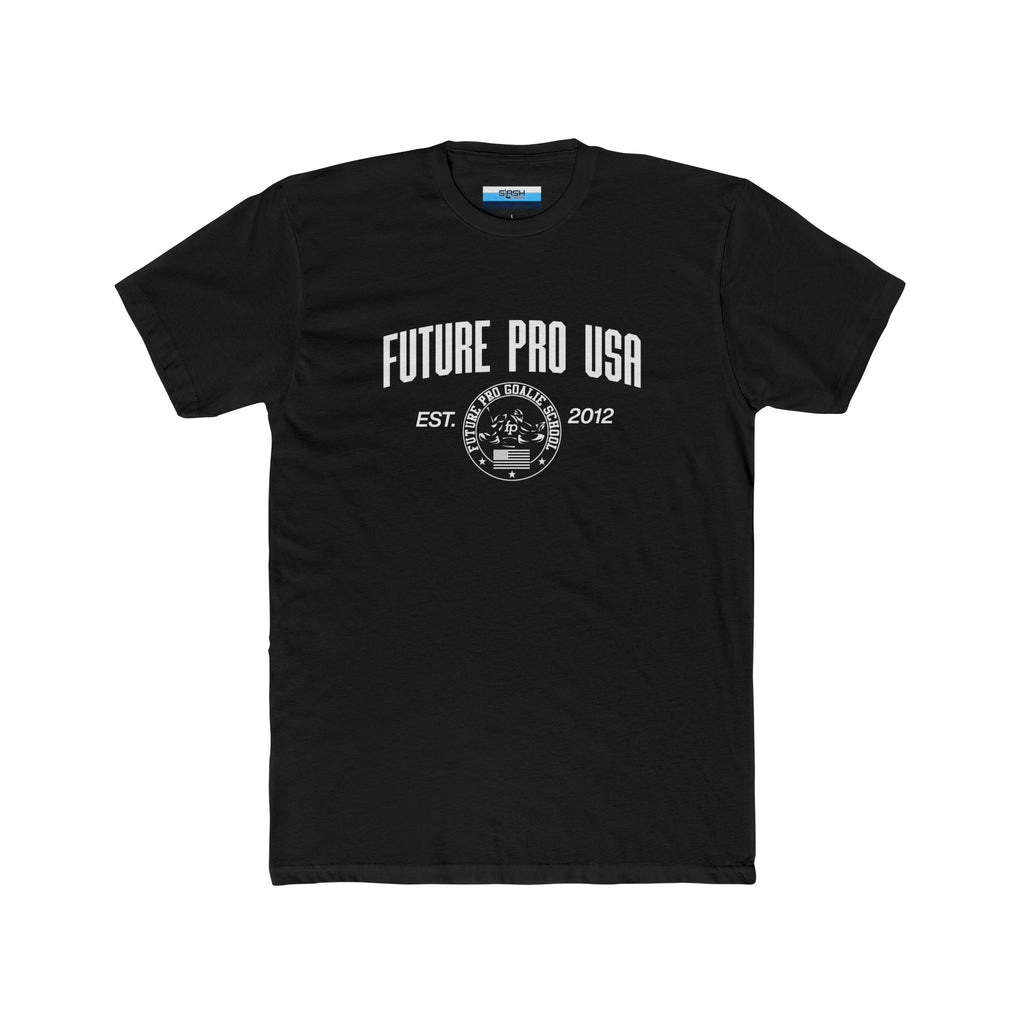Vintage Future Pro USA Tee, front view — hockey t-shirt featuring a retro, worn-in Future Pro USA graphic on the chest, classic athletic fit, displayed on a plain background.