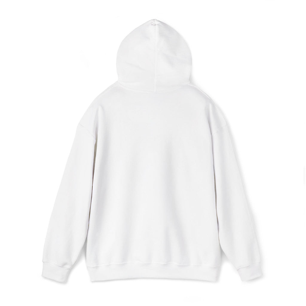 Back view of the white Vintage Future Pro USA Hoodie showing the clean, minimal design and relaxed unisex fit.