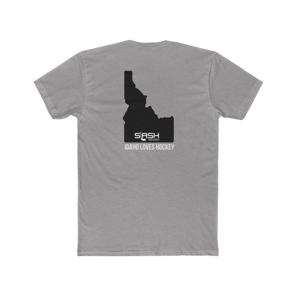 Back view of Idaho Loves Hockey Tee hockey t-shirt by Slash Hockey