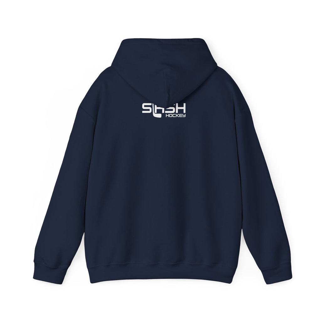 Back view of the Vintage Future Pro USA Hoodie showing a plain, graphic-free back, displayed flat for product detail.