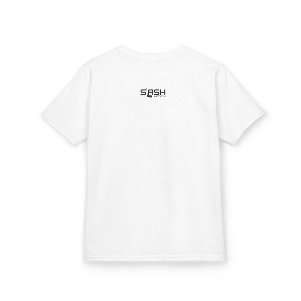 Youth Martian Cup Tee, back view — blank back with simple athletic styling, shown on a plain background.