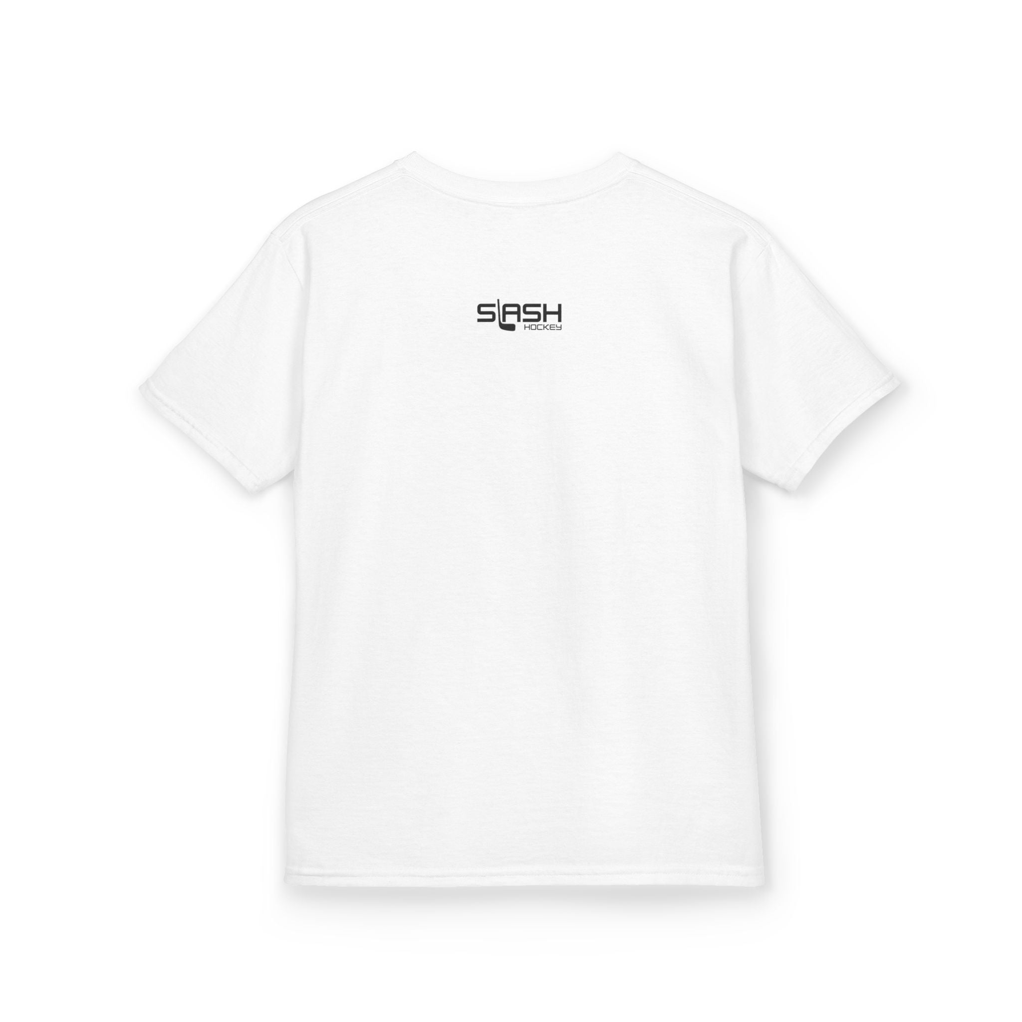 Youth Martian Cup Tee, back view — blank back with simple athletic styling, shown on a plain background.