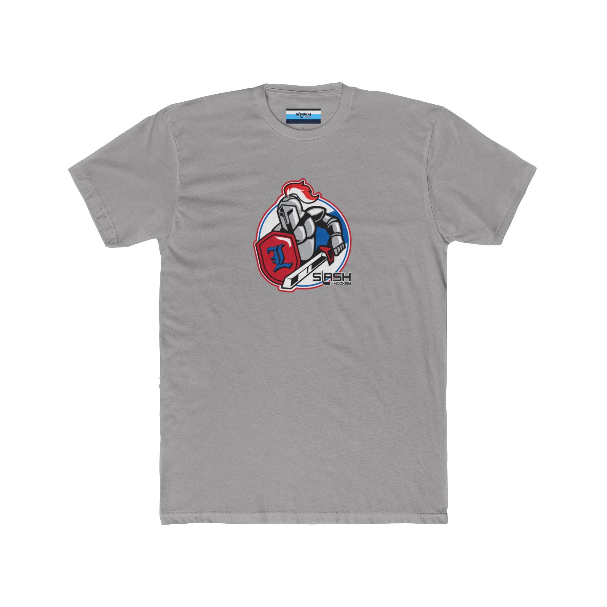 Front view of Livonia Hockey Association adult t-shirt, featuring bold hockey logo design. Perfect for fans, players, and parents to show team pride.