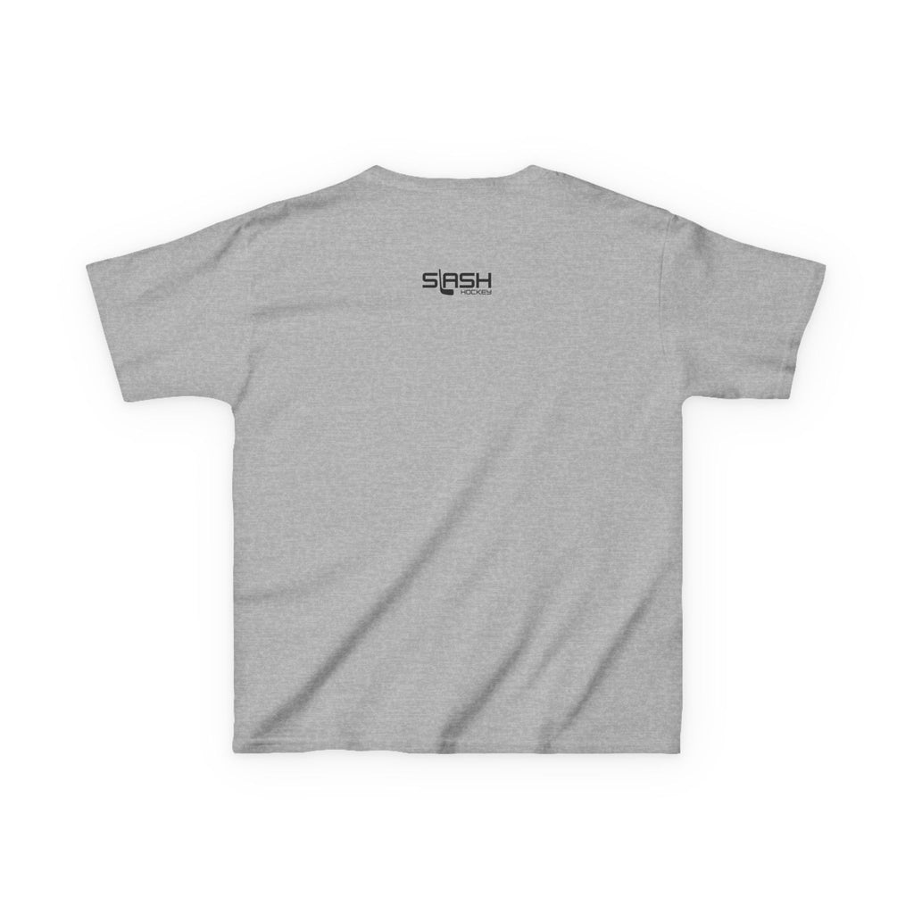 Youth No Rebounds Tee, back view — blank back with simple, clean athletic styling, shown on a plain background.