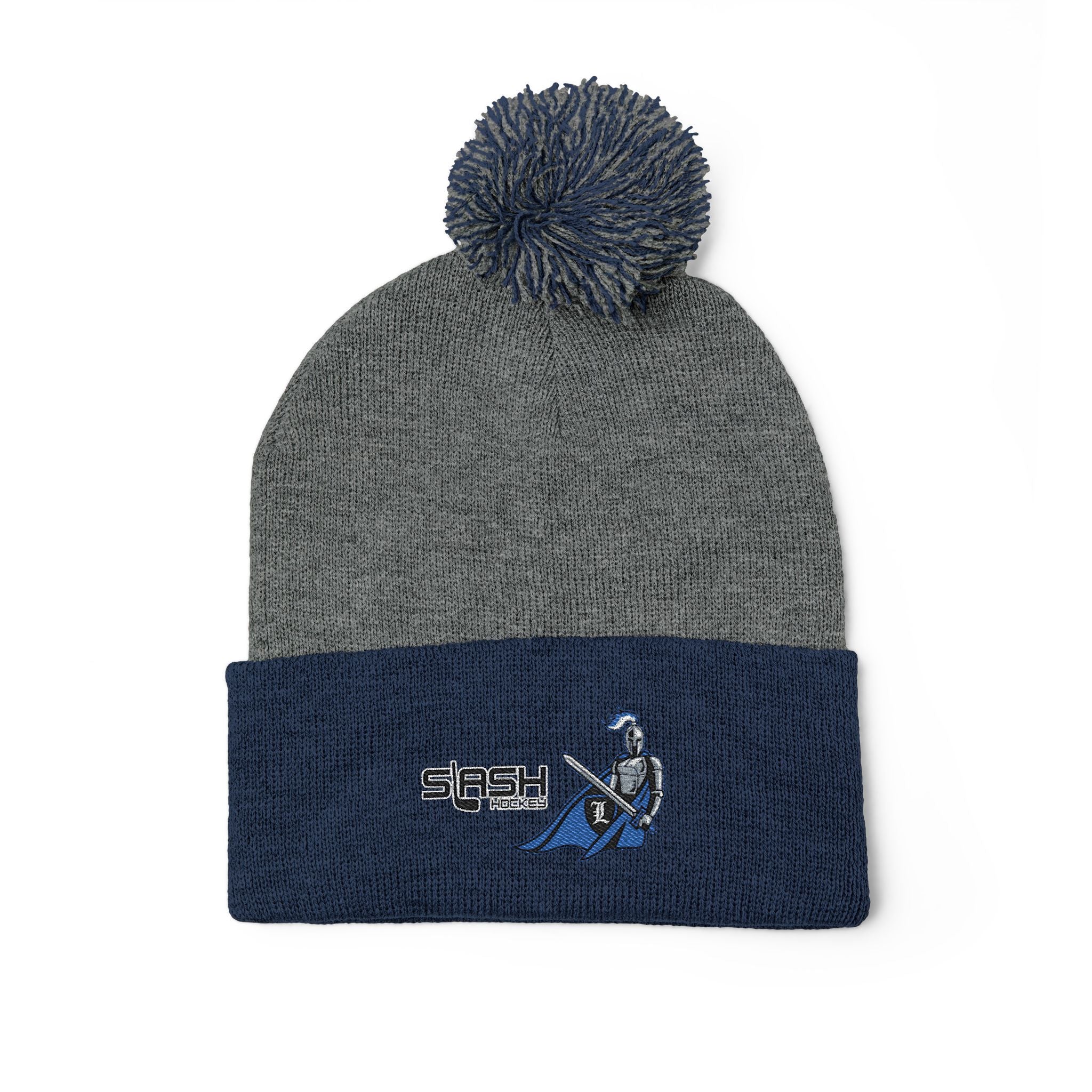 Livonia Hockey Association girls knit beanie with embroidered team logo on front. Warm, soft winter hat perfect for players, parents, and fans.