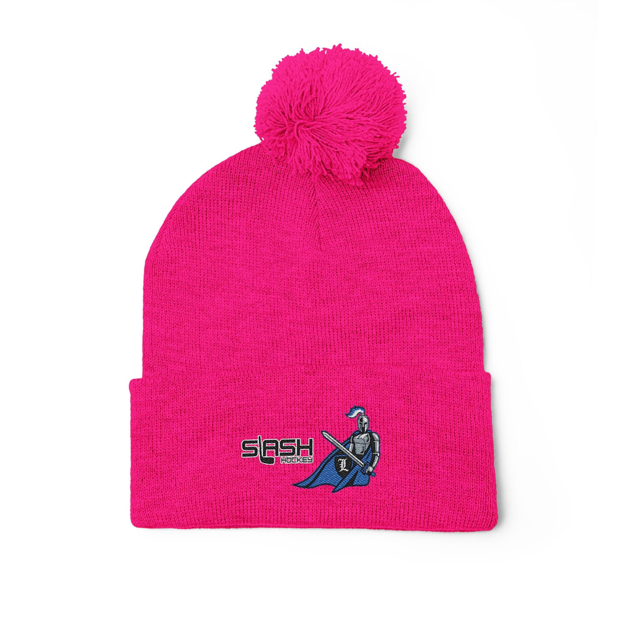 Livonia Hockey Association girls knit beanie with embroidered team logo on front. Warm, soft winter hat perfect for players, parents, and fans.