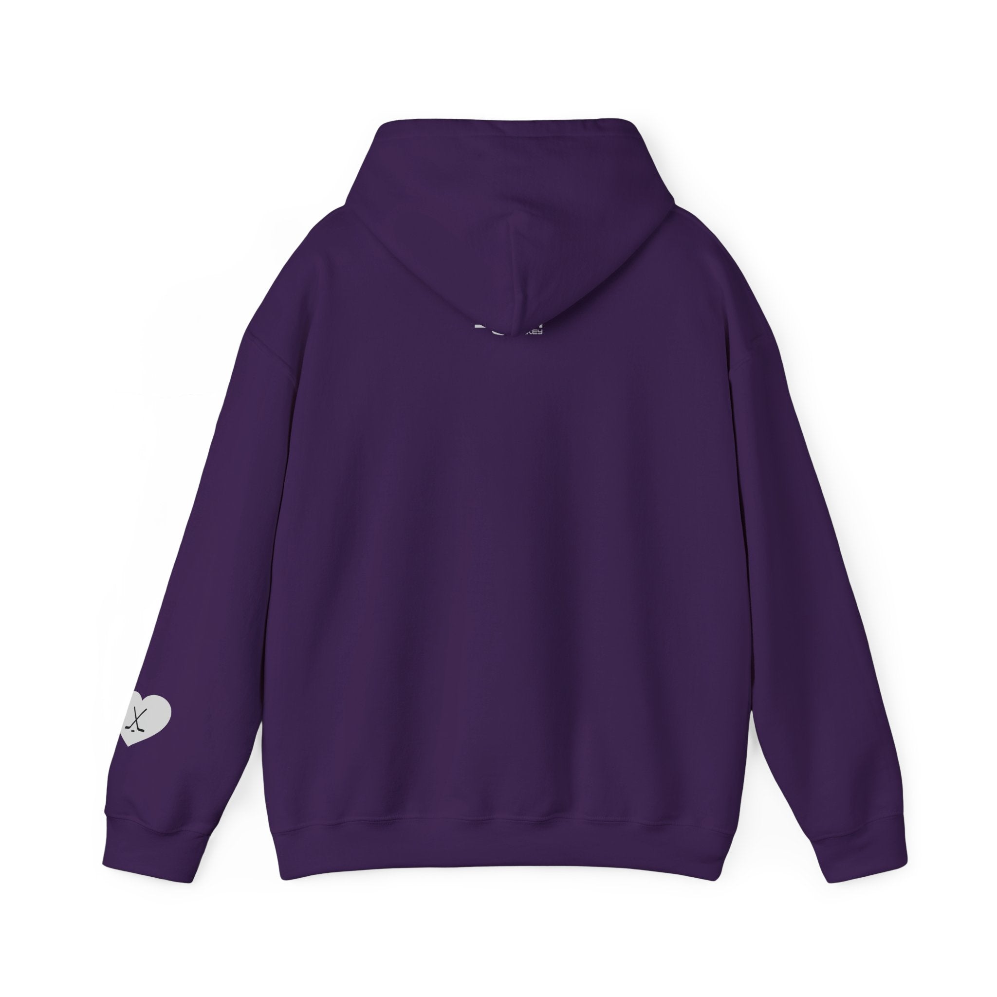 Back view of Billet Mom hockey hoodie for junior hockey billet host families and hockey moms