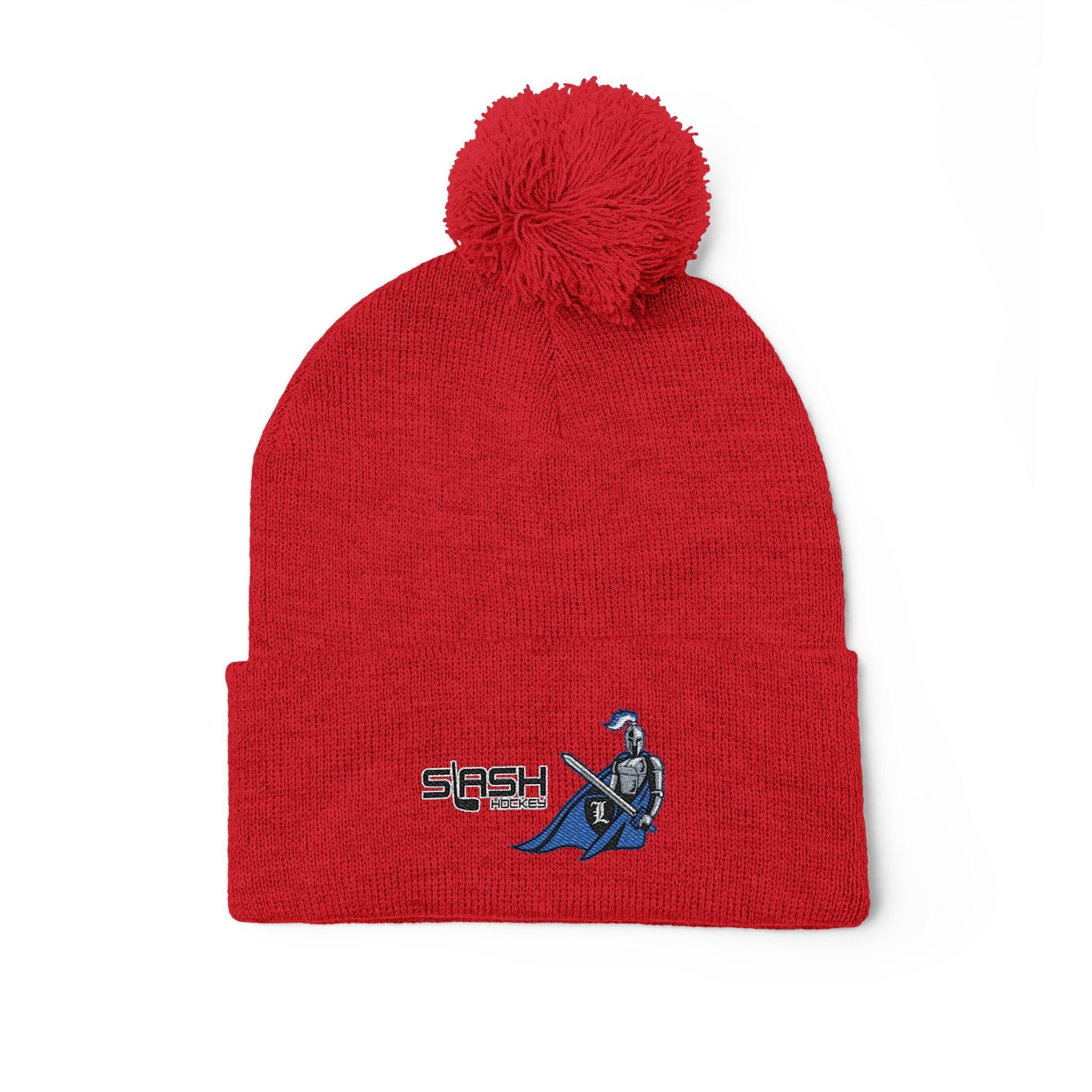 Livonia Hockey Association girls knit beanie with embroidered team logo on front. Warm, soft winter hat perfect for players, parents, and fans.