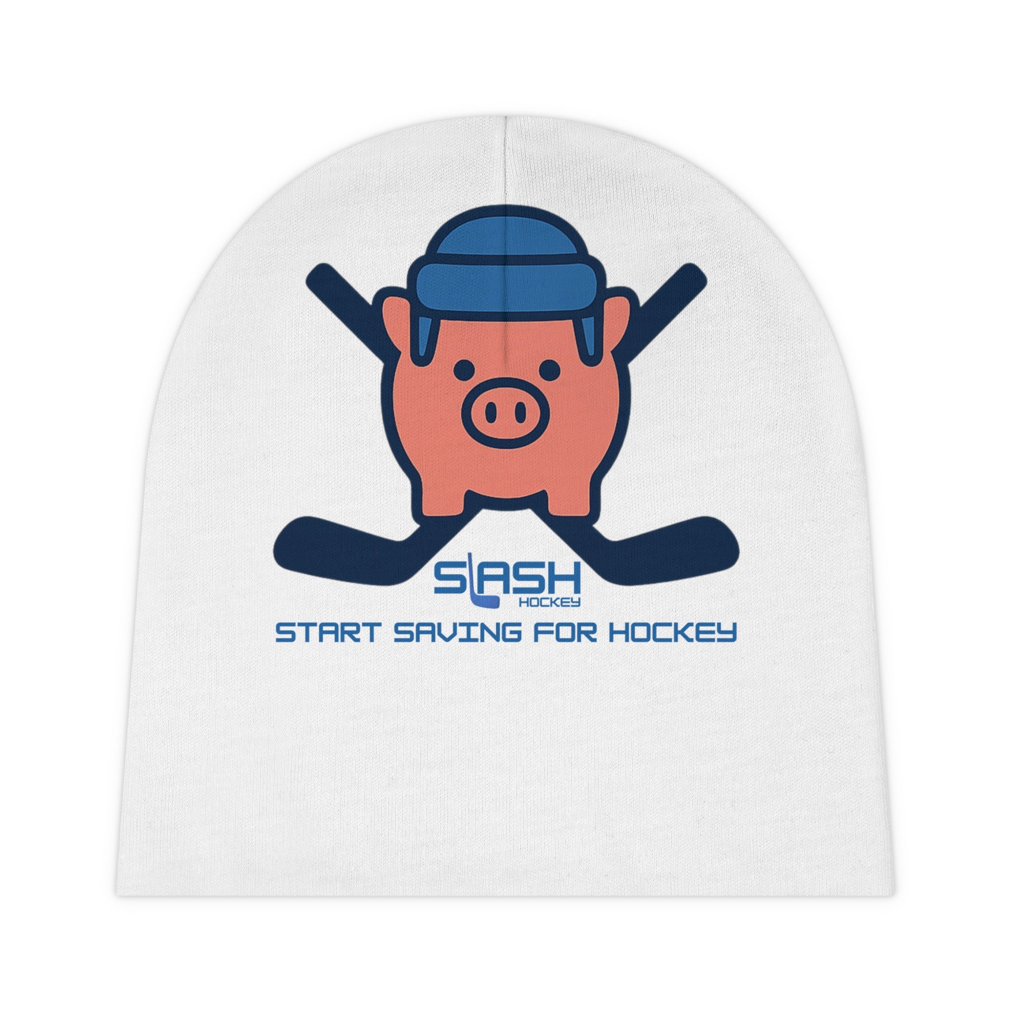 Slash Hockey Pig Baby Beanie