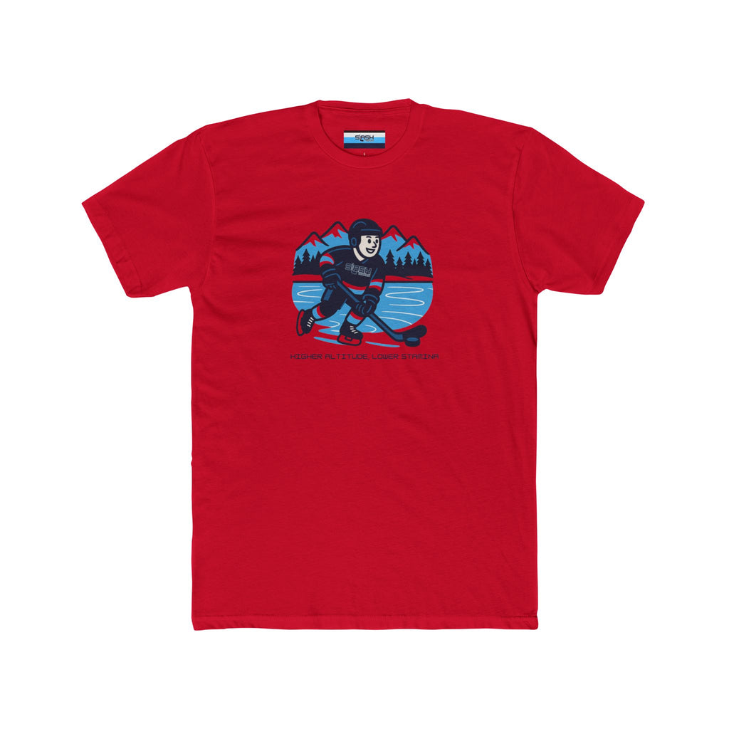 Front view of Colorado Tee hockey t-shirt by Slash Hockey