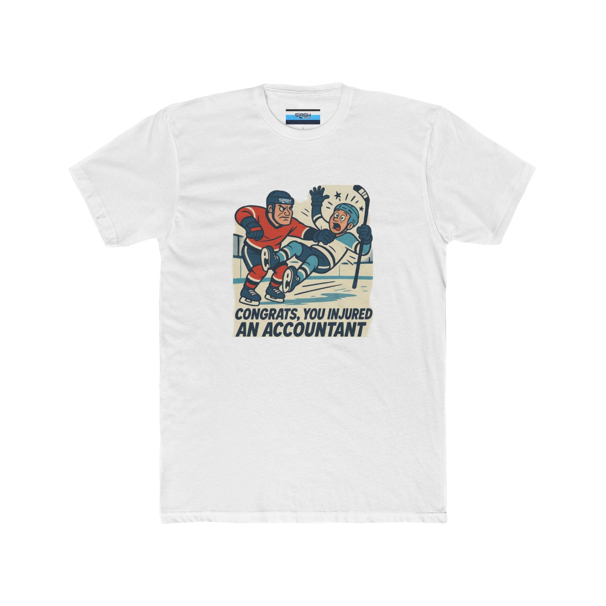 Front view of Beer League Bruiser Tee hockey t-shirt by Slash Hockey