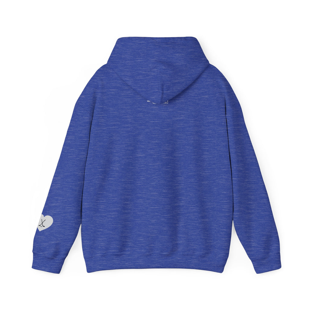 Back view of Billet Mom hockey hoodie for junior hockey billet host families and hockey moms