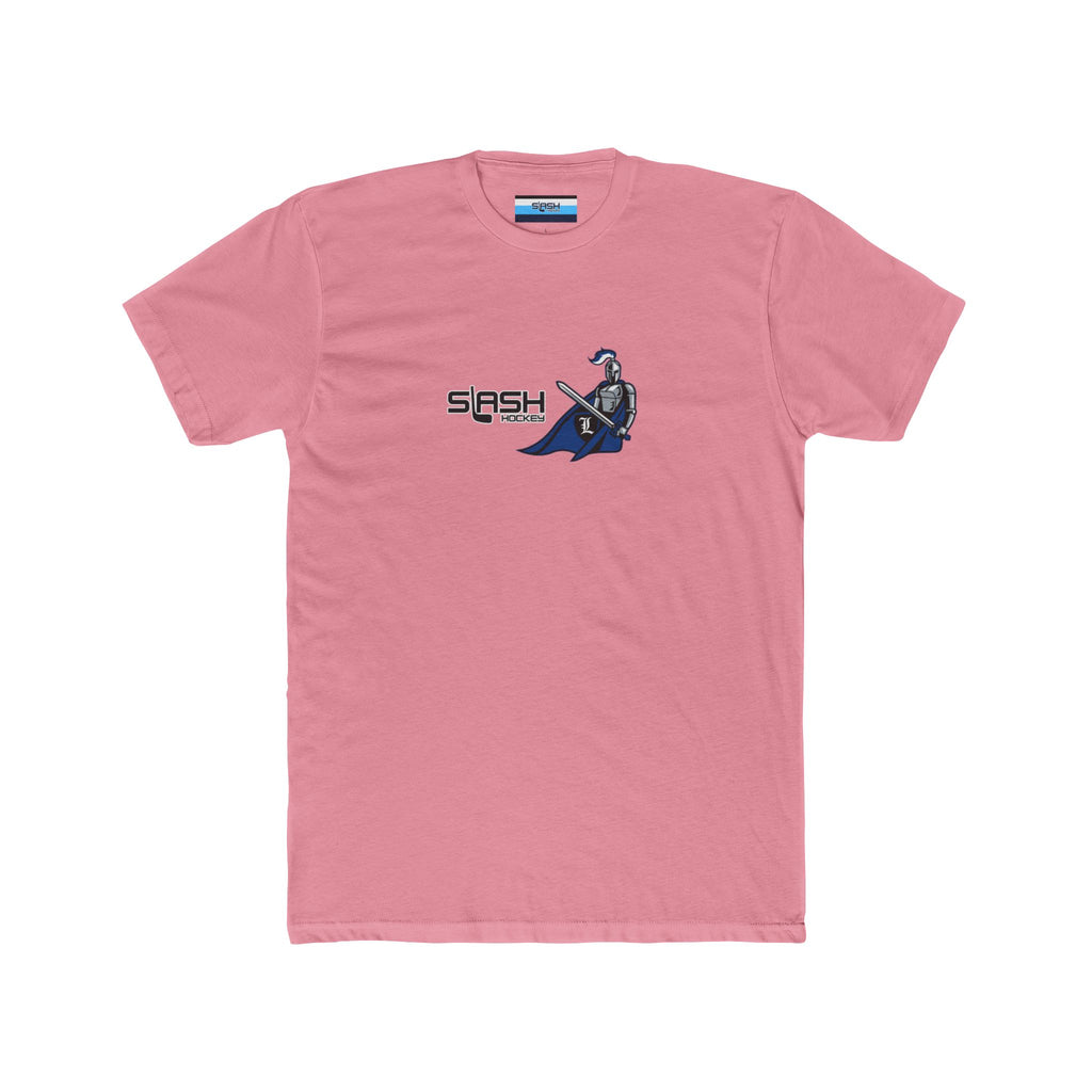 Front view of Livonia Hockey Association adult t-shirt, featuring bold hockey logo design. Perfect for fans, players, and parents to show team pride.