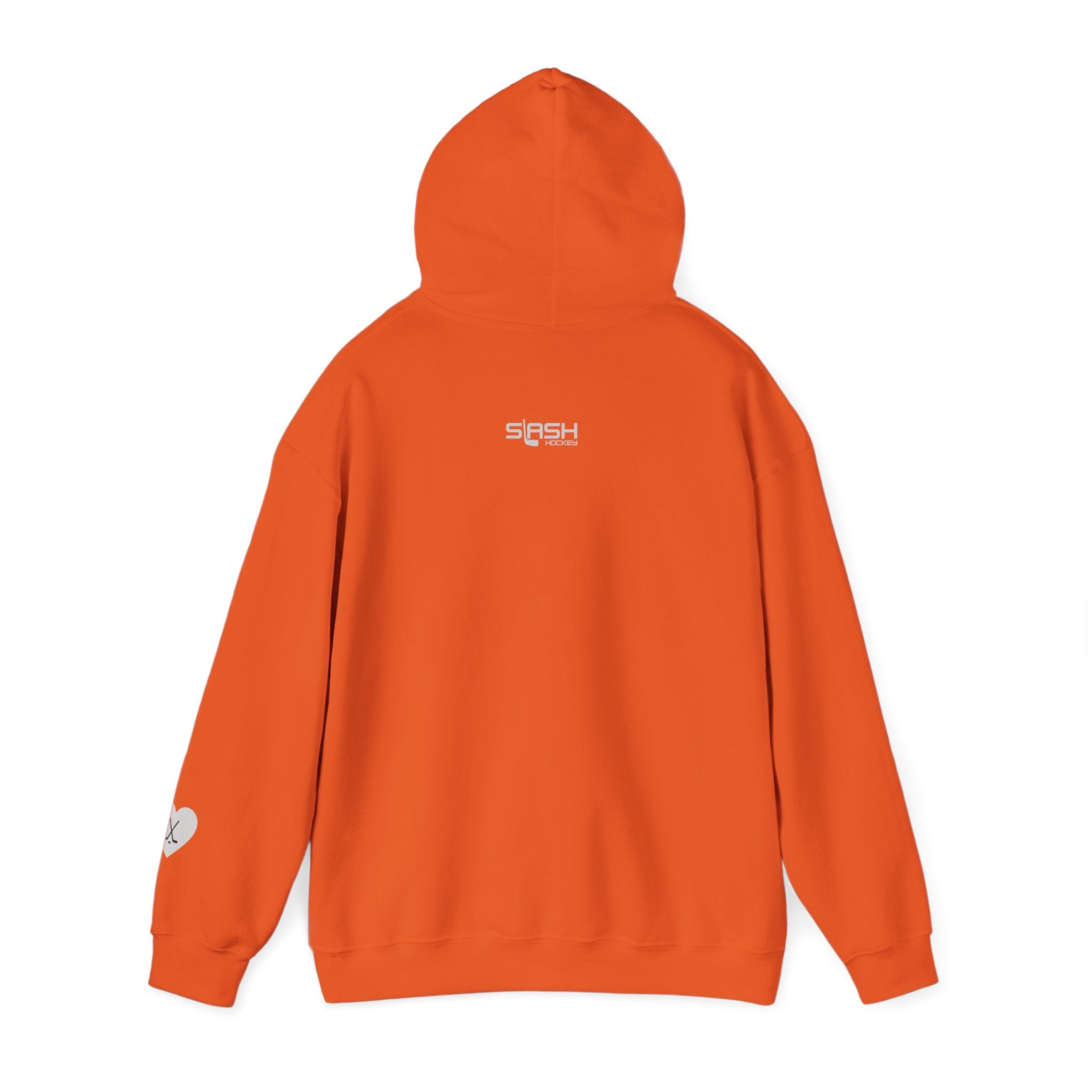 Back view of Billet Mom hockey hoodie for junior hockey billet host families and hockey moms