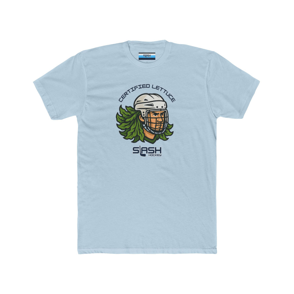 Front view of Certified Lettuce Tee hockey t-shirt by Slash Hockey