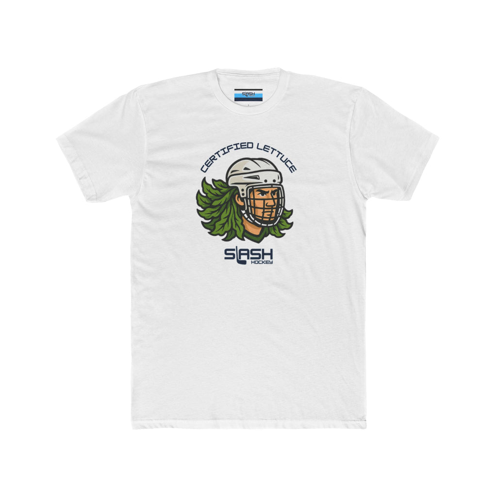 Front view of Certified Lettuce Tee hockey t-shirt by Slash Hockey