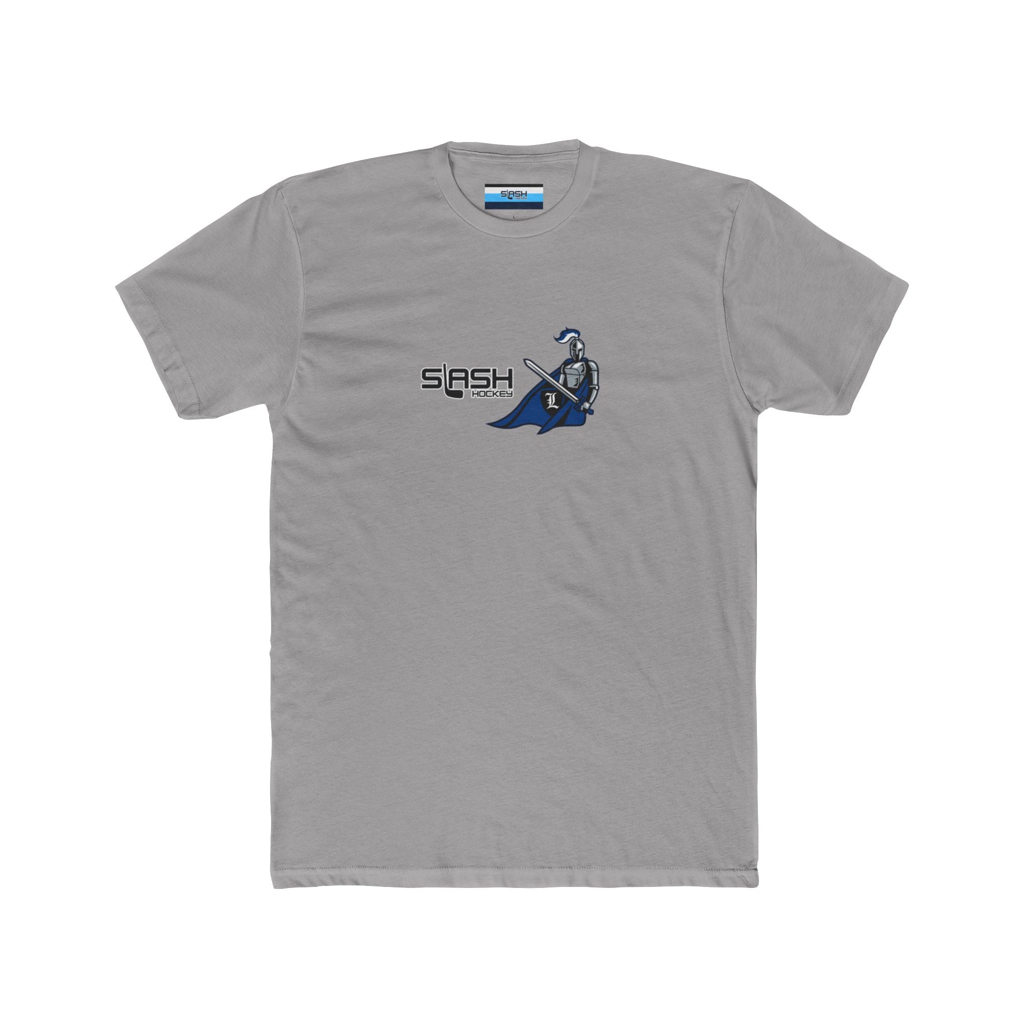 Front view of Livonia Hockey Association adult t-shirt, featuring bold hockey logo design. Perfect for fans, players, and parents to show team pride.
