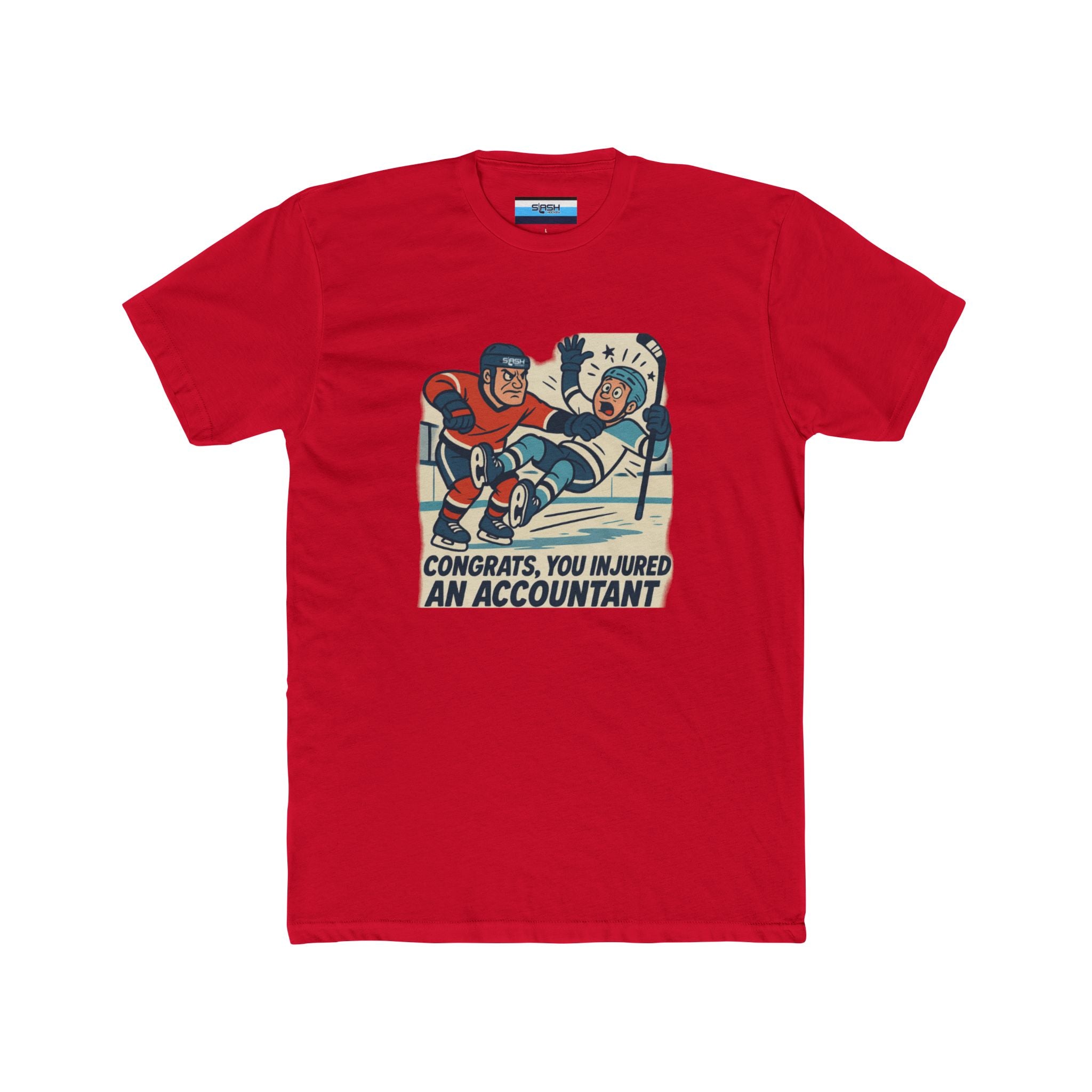 Front view of Beer League Bruiser Tee hockey t-shirt by Slash Hockey