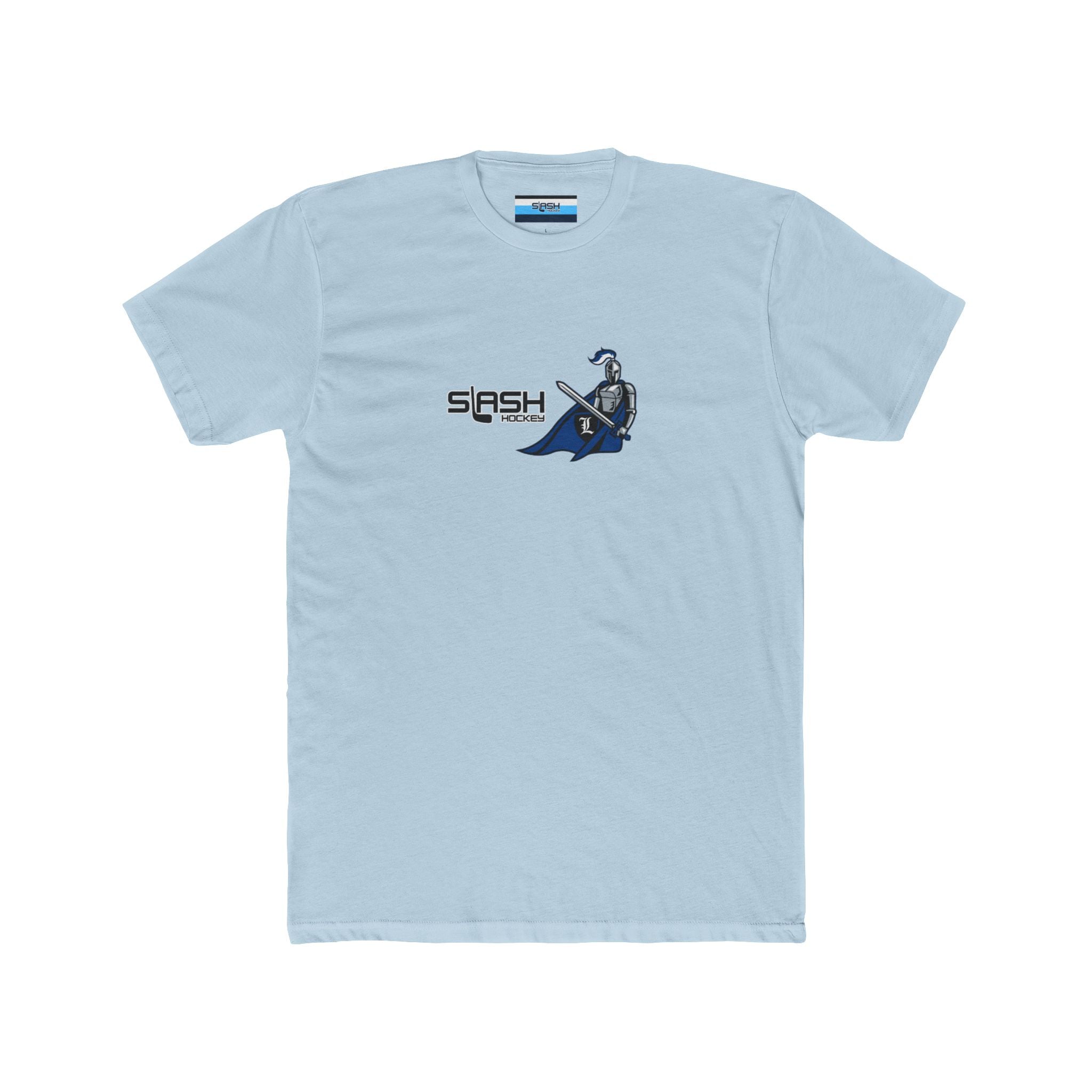 Front view of Livonia Hockey Association adult t-shirt, featuring bold hockey logo design. Perfect for fans, players, and parents to show team pride.