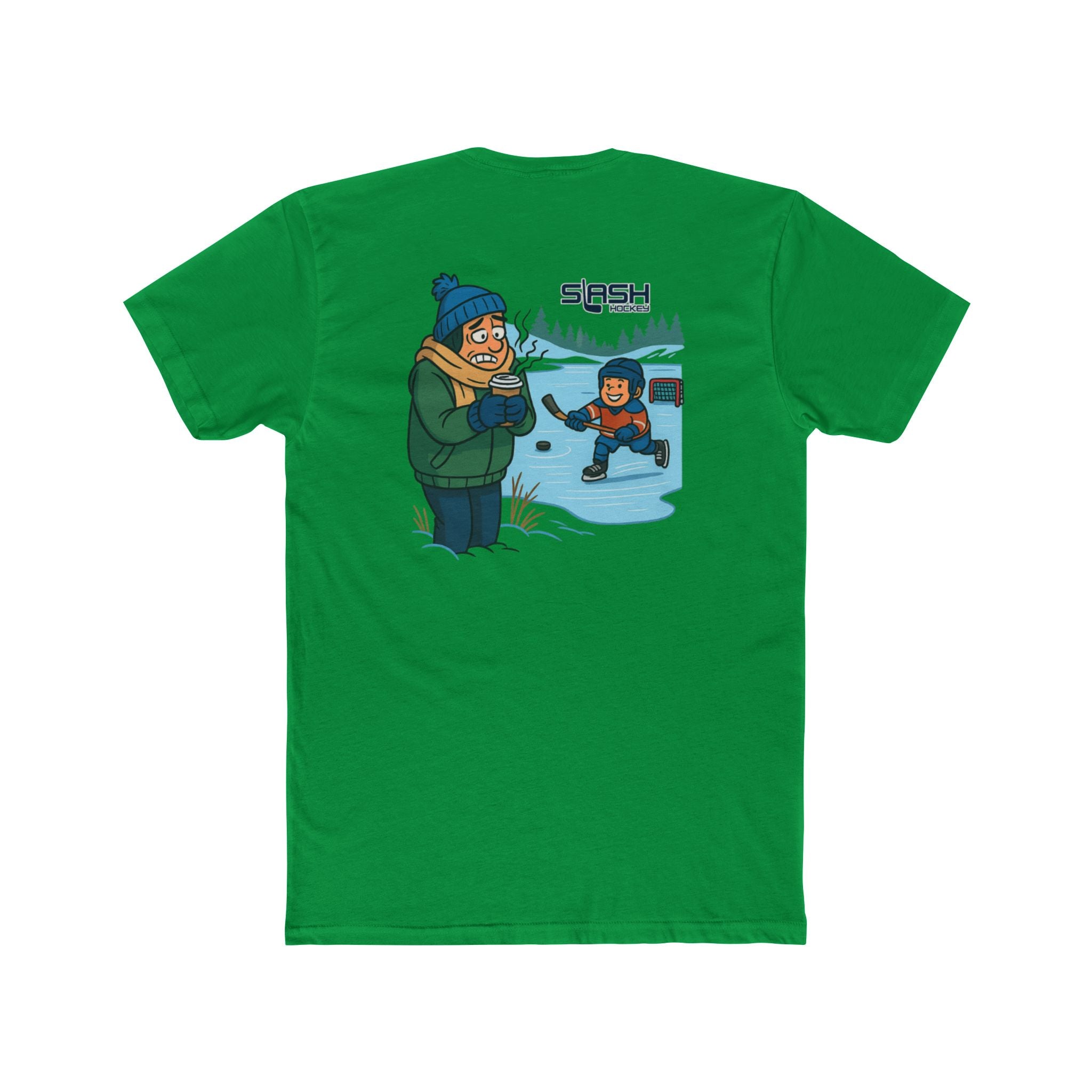 Back view of Freezing Parent Tee hockey t-shirt by Slash Hockey