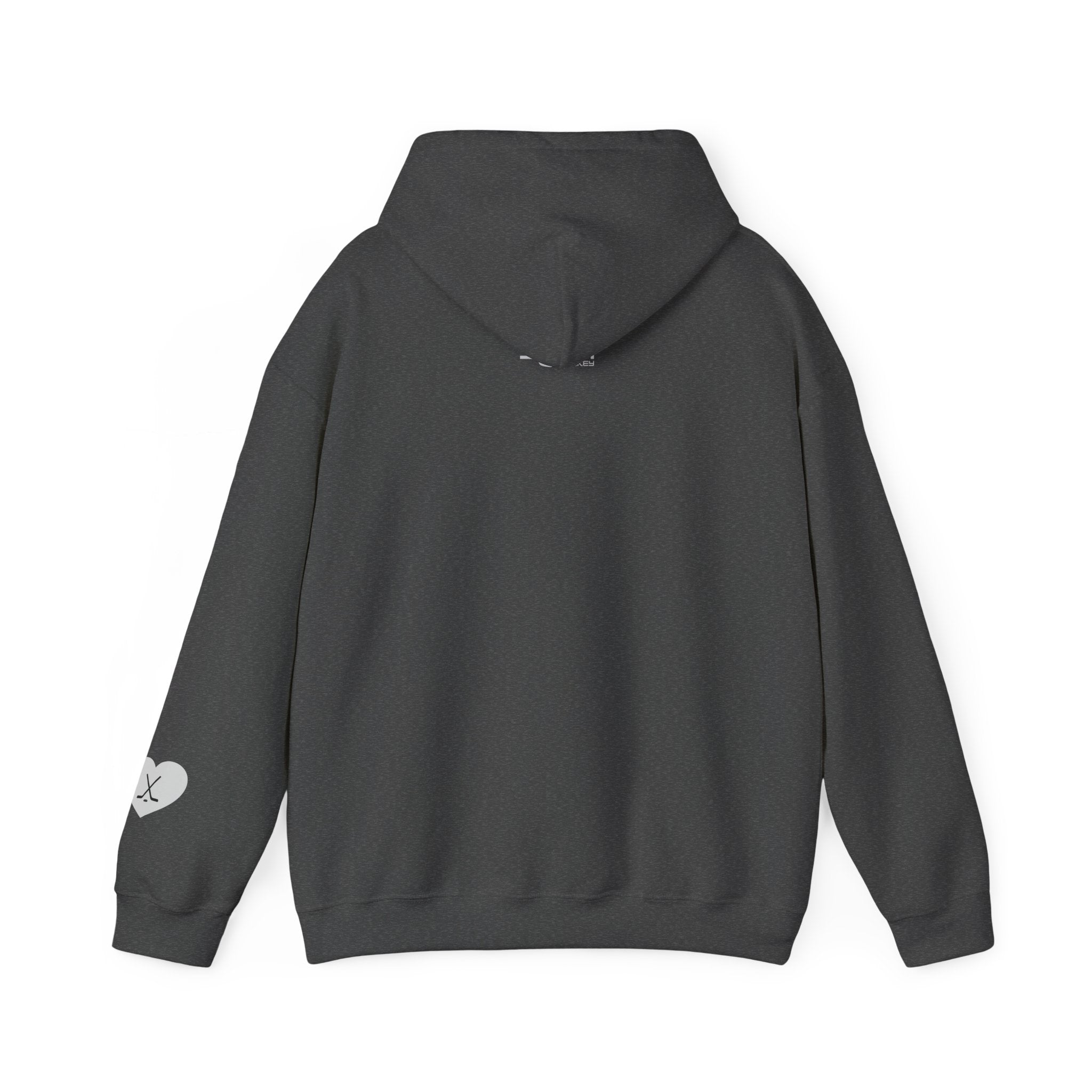 Back view of Billet Mom hockey hoodie for junior hockey billet host families and hockey moms