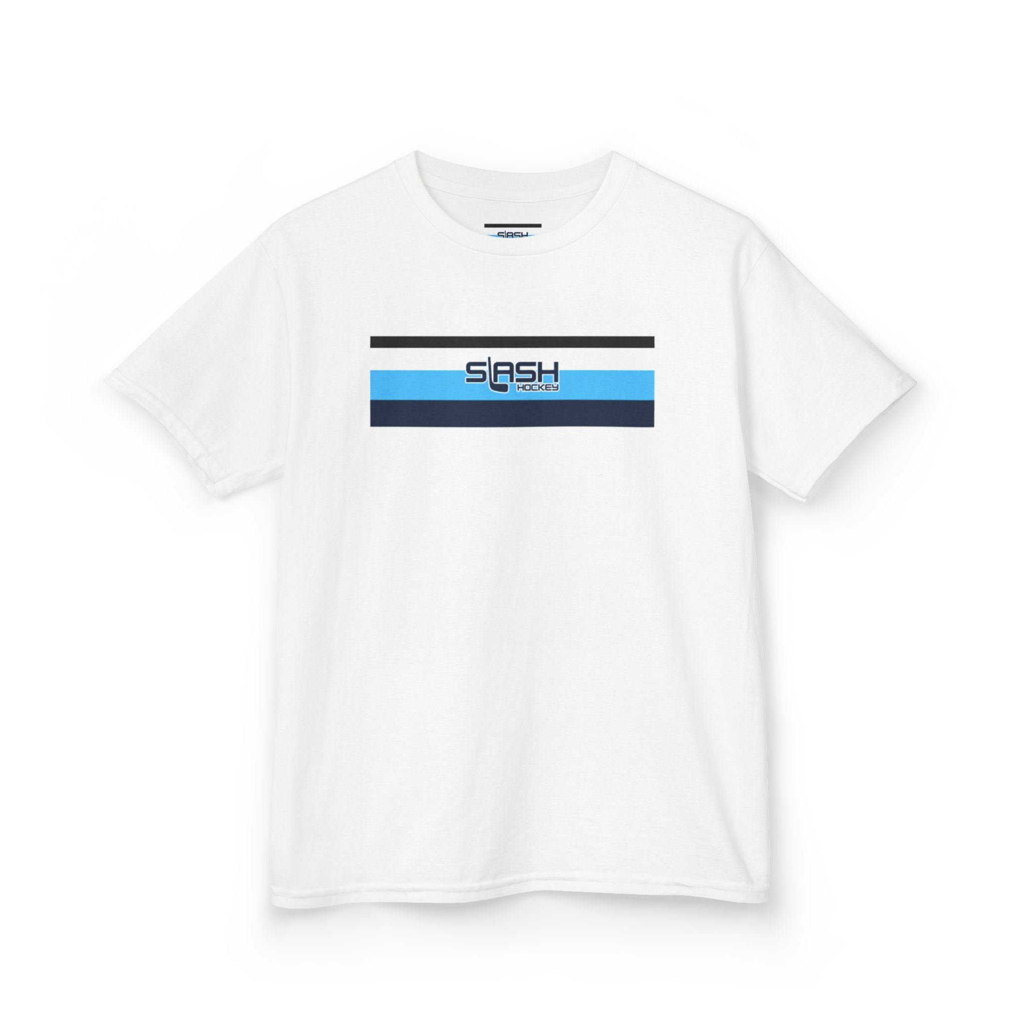 Front view of Slash Hockey Youth Tee hockey t-shirt by Slash Hockey