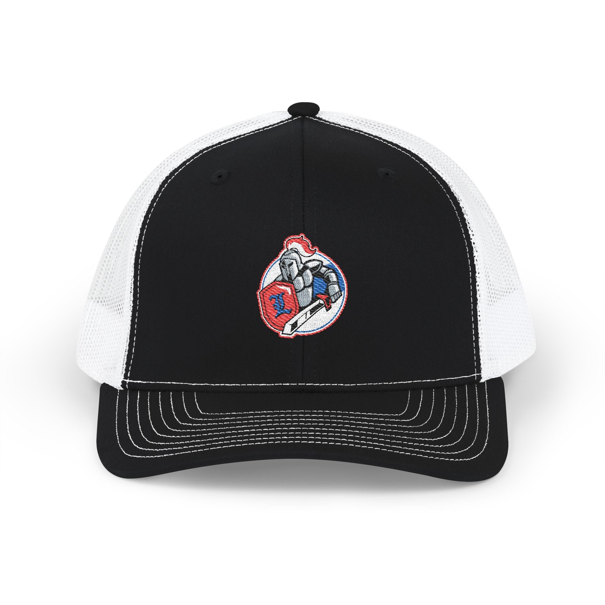 Front view of the LHA Snapback Cap in multiple colors, featuring the bold Livonia Hockey Association logo embroidered on the structured front panel. Flat bill and classic snapback closure.
