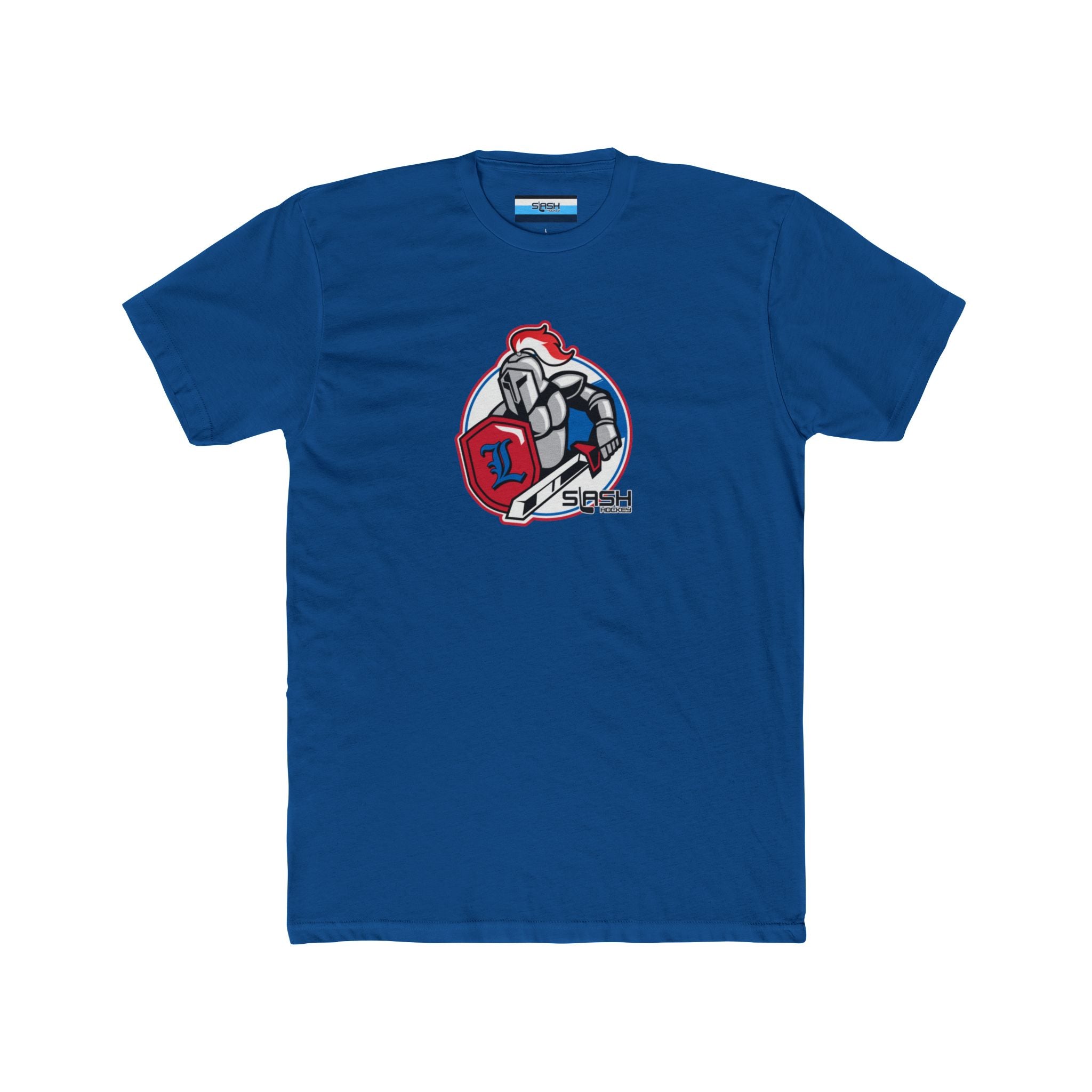 Front view of Livonia Hockey Association adult t-shirt, featuring bold hockey logo design. Perfect for fans, players, and parents to show team pride.