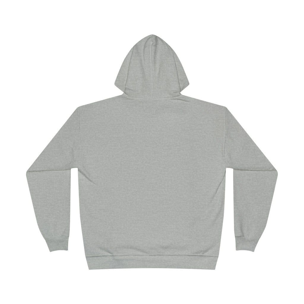 Back view of unisex goalie hoodie in navy, plain with no graphic design.