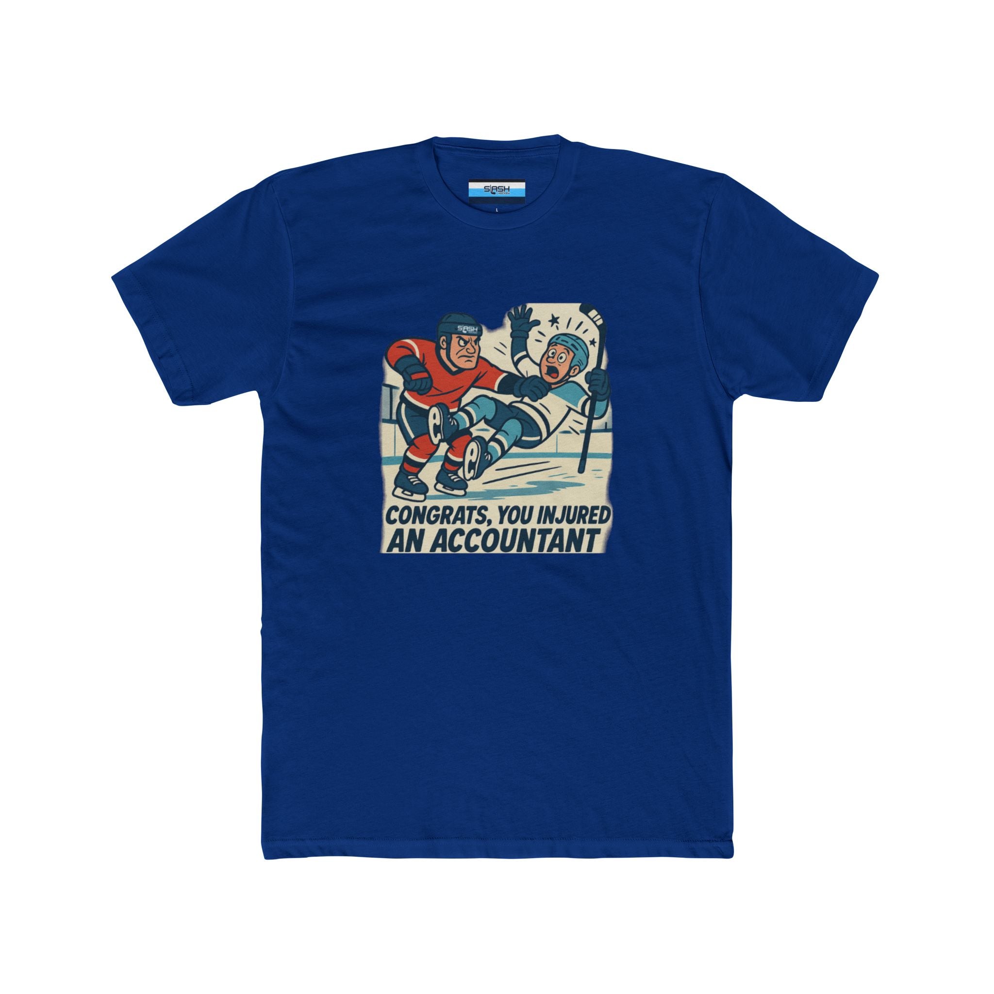 Front view of Beer League Bruiser Tee hockey t-shirt by Slash Hockey