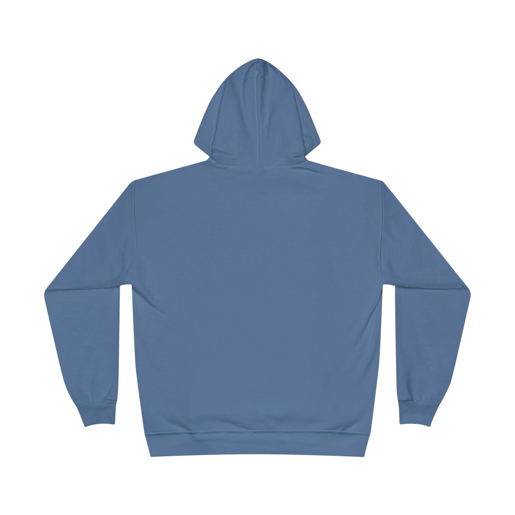 Back view of unisex goalie hoodie in navy, plain with no graphic design.
