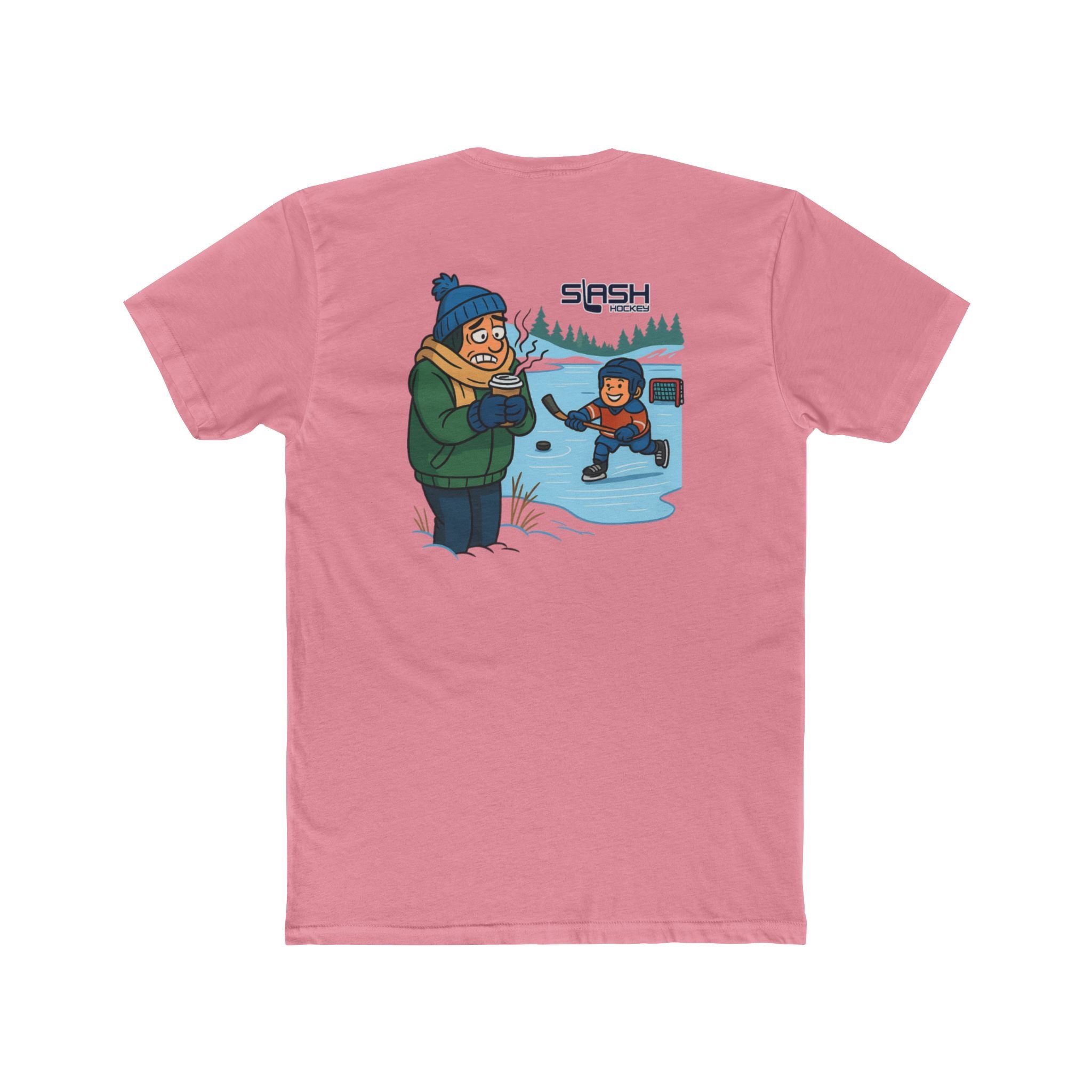 Back view of Freezing Parent Tee hockey t-shirt by Slash Hockey