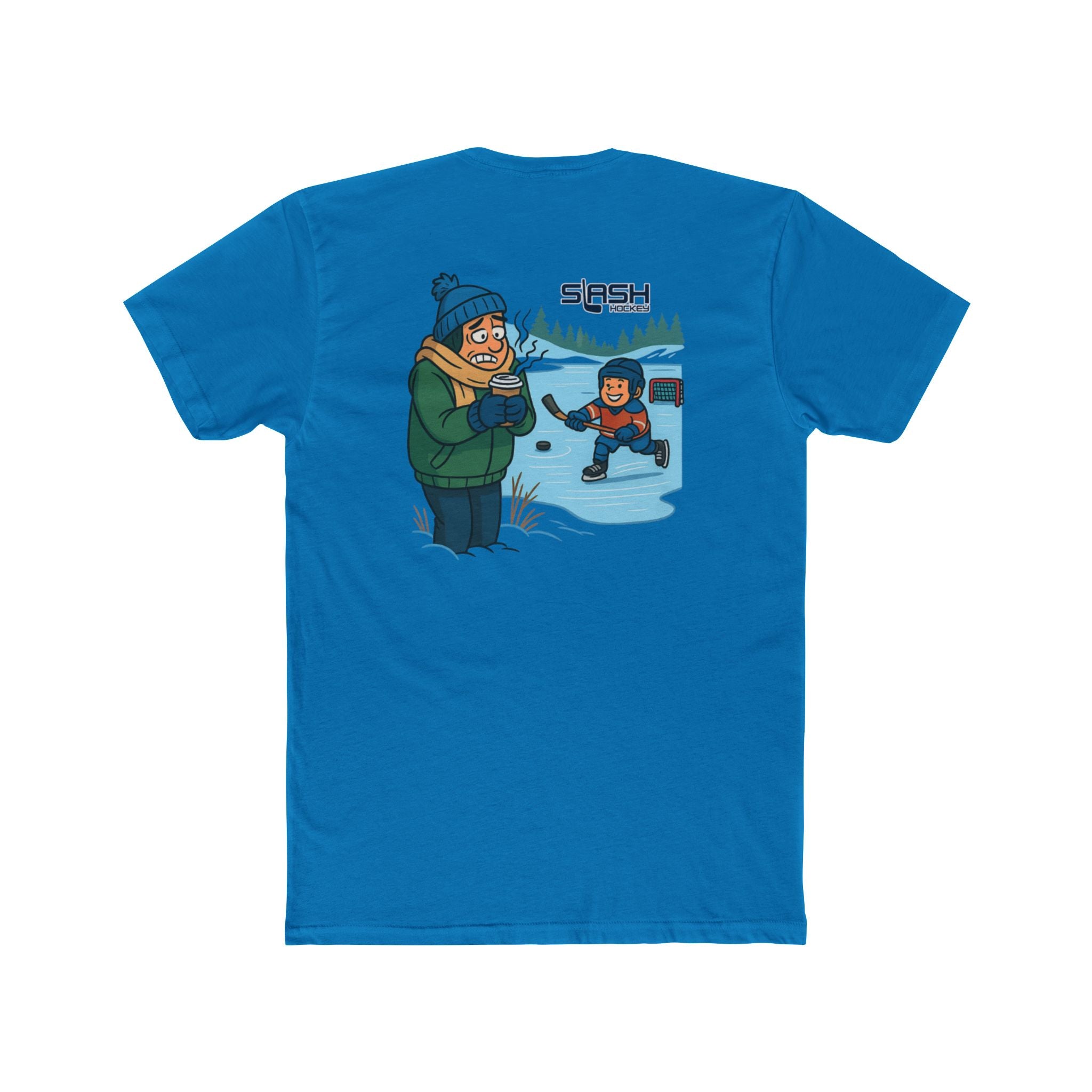 Back view of Freezing Parent Tee hockey t-shirt by Slash Hockey