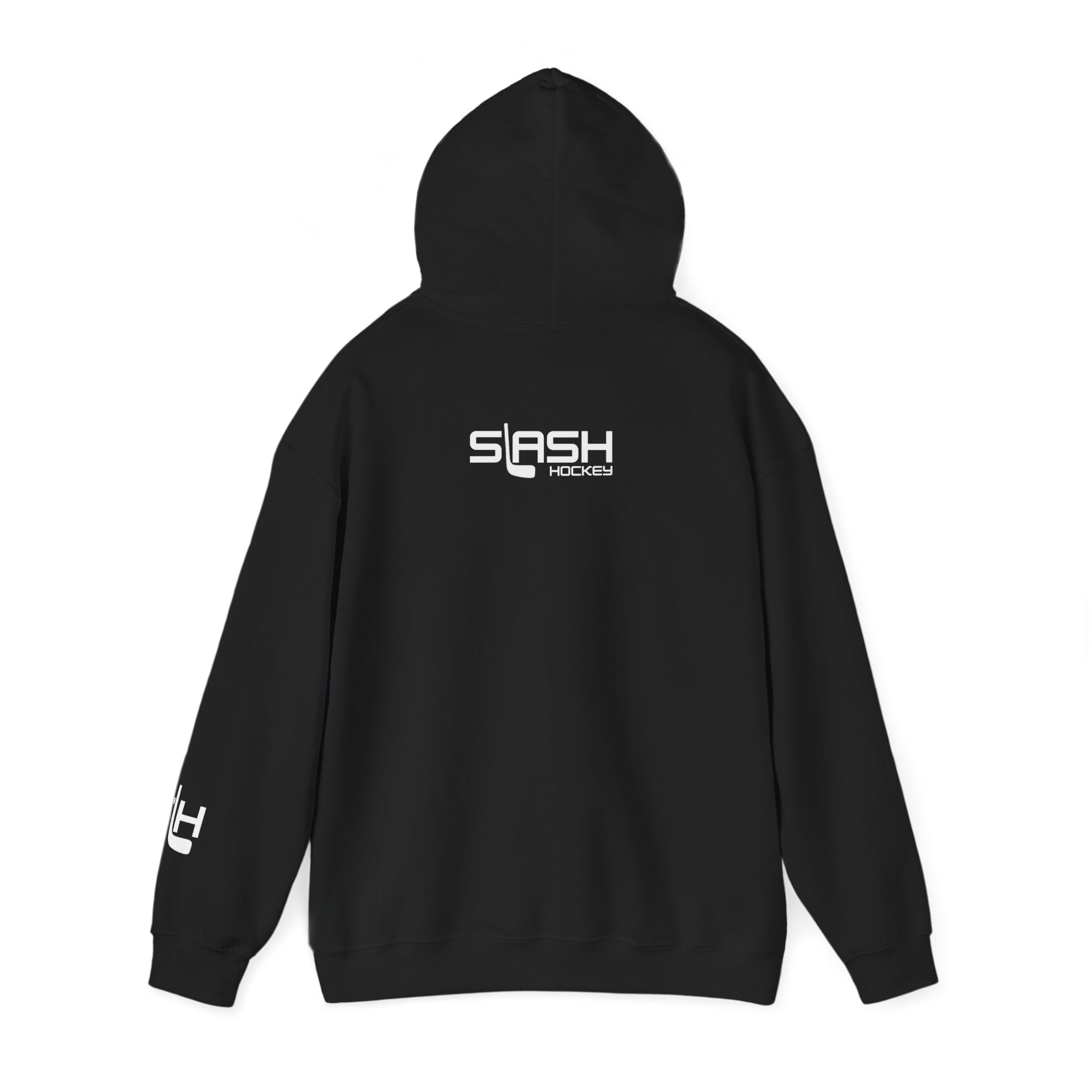 Back view of the Goalie Union Hoodie showing a plain, graphic-free back, displayed flat for product detail.