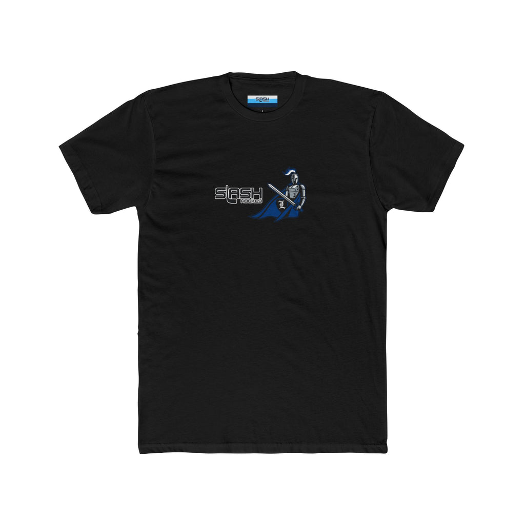 Front view of Livonia Hockey Association adult t-shirt, featuring bold hockey logo design. Perfect for fans, players, and parents to show team pride.
