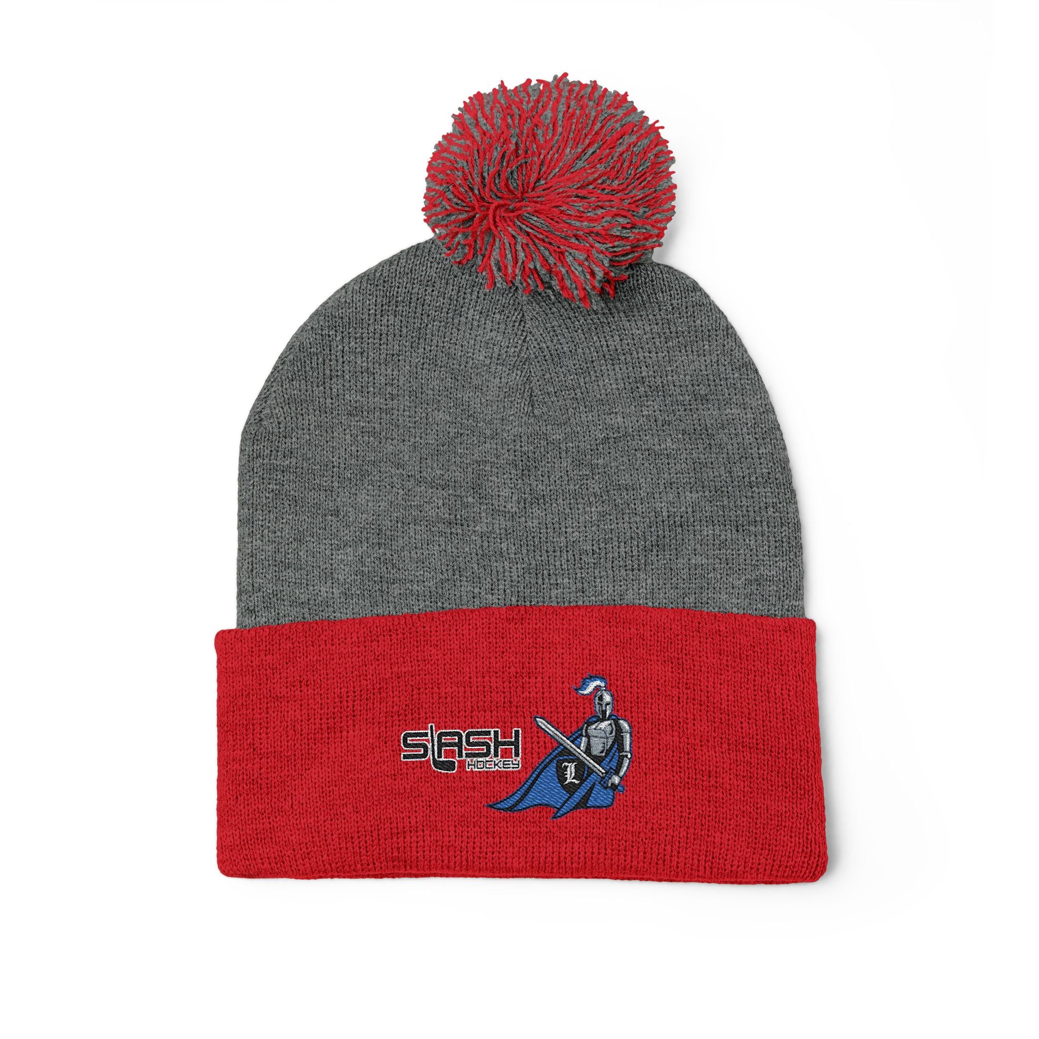 Livonia Hockey Association girls knit beanie with embroidered team logo on front. Warm, soft winter hat perfect for players, parents, and fans.
