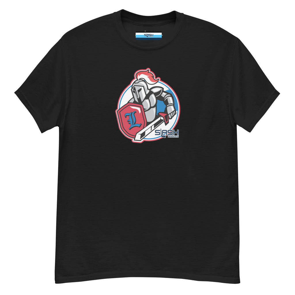 Unisex LHA tee with Livonia Hockey Association logo and Slash Hockey branding on chest.
