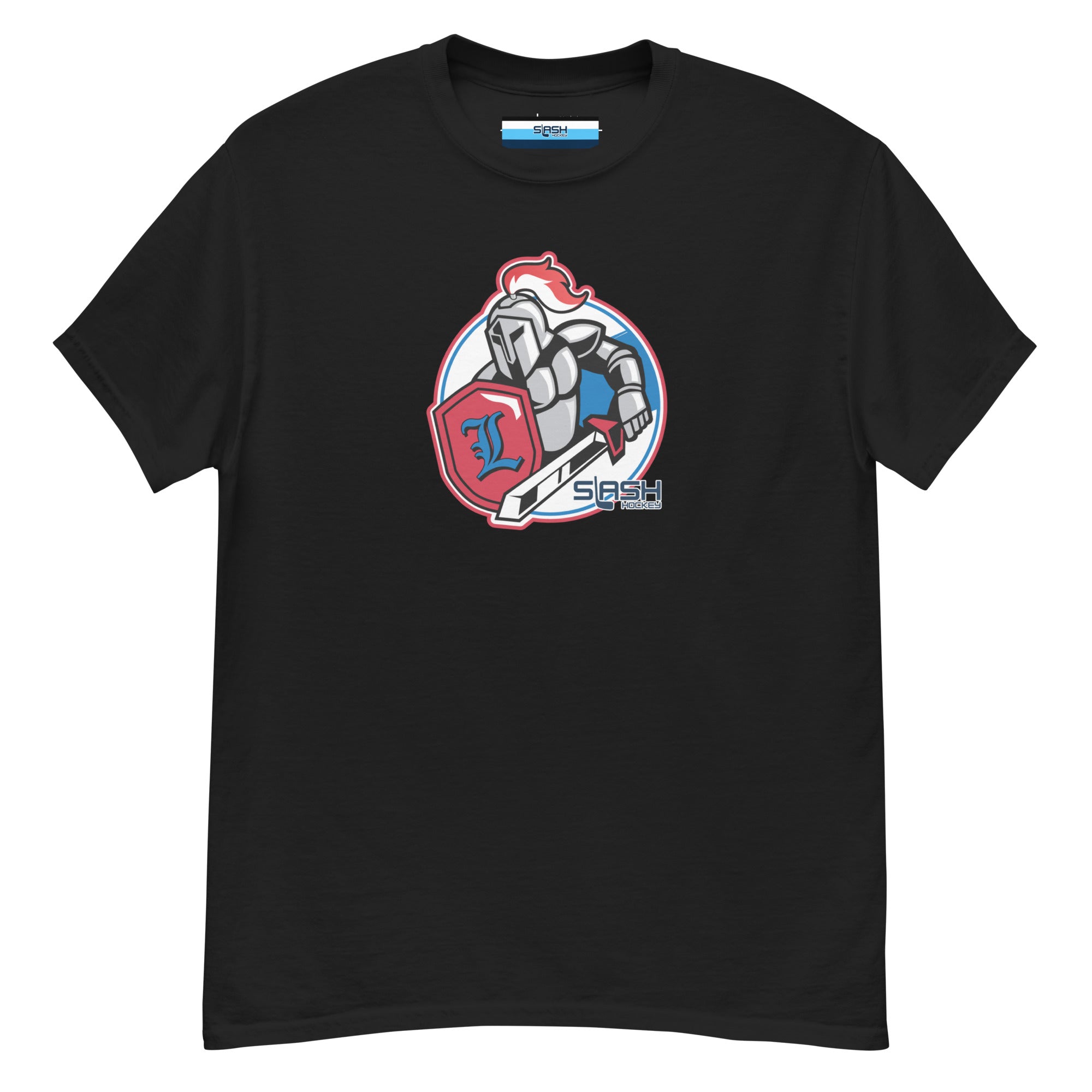 Unisex LHA tee with Livonia Hockey Association logo and Slash Hockey branding on chest.