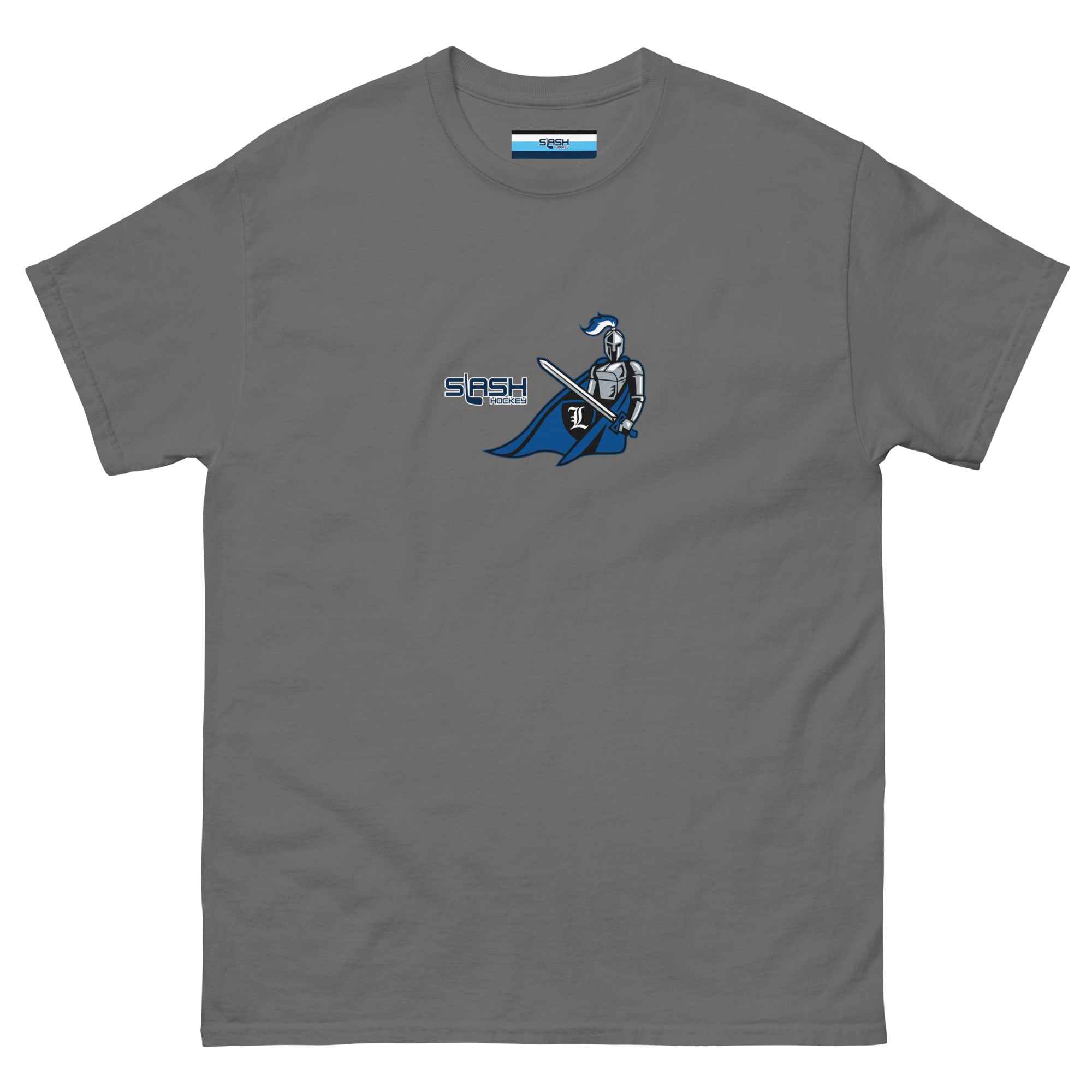 Front view of LHA Girls Tee with Livonia Hockey Association logo and Slash Hockey branding on chest.