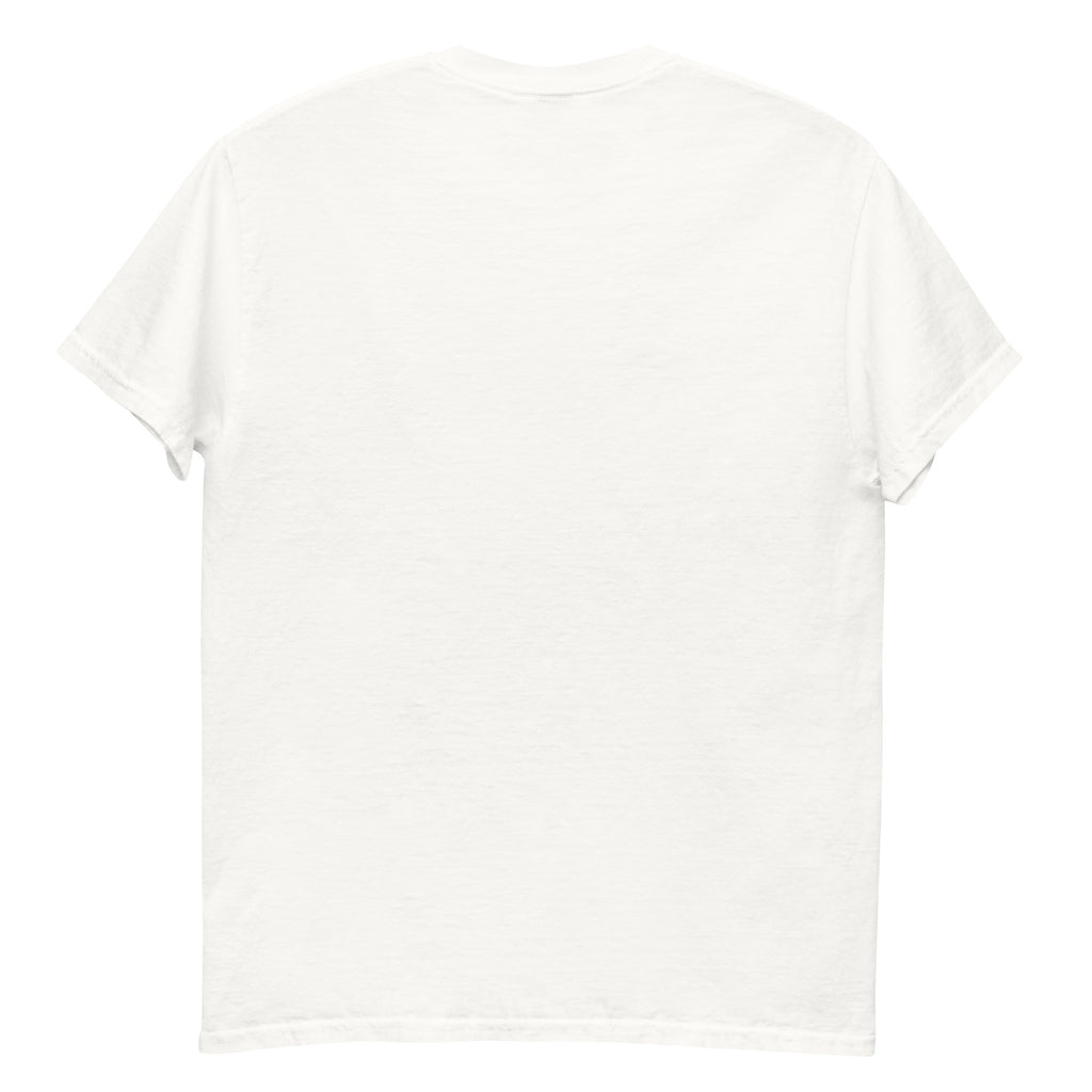 Back view of LHA tee in classic unisex style, plain with no graphic design.