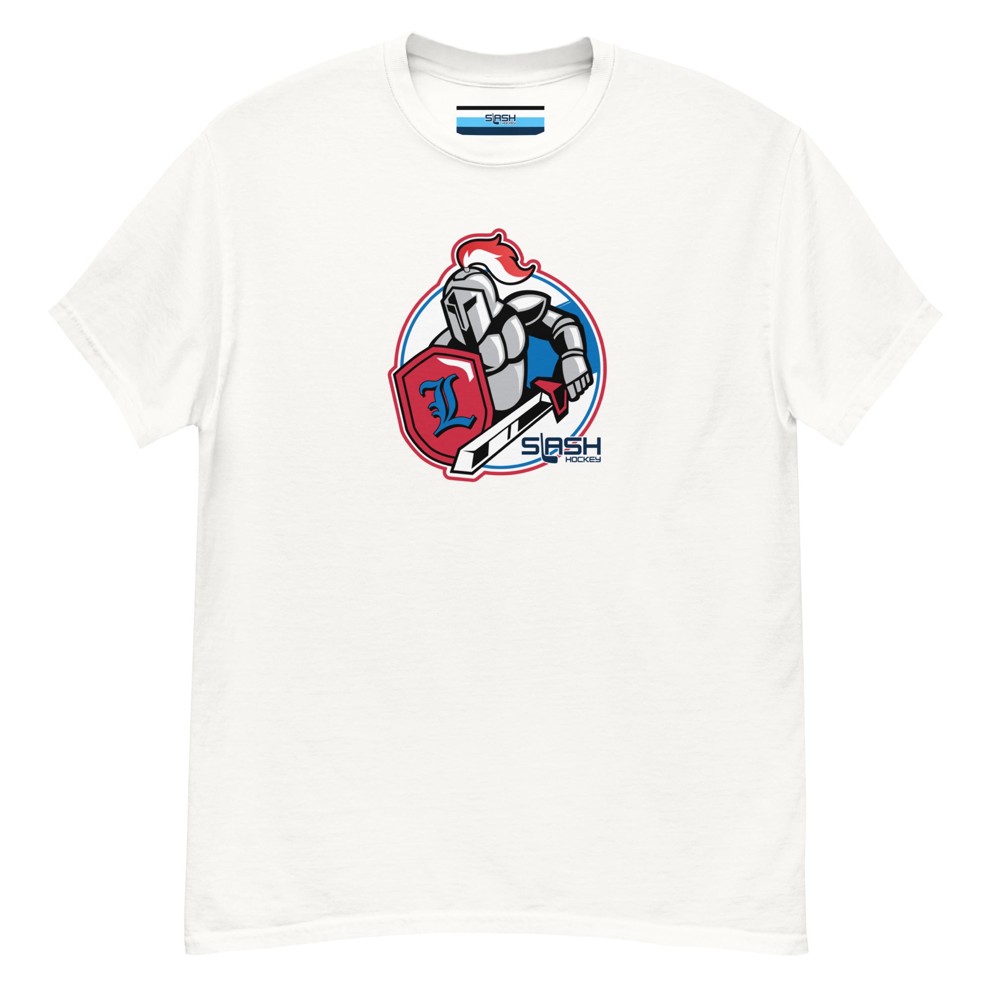 Unisex LHA tee with Livonia Hockey Association logo and Slash Hockey branding on chest.